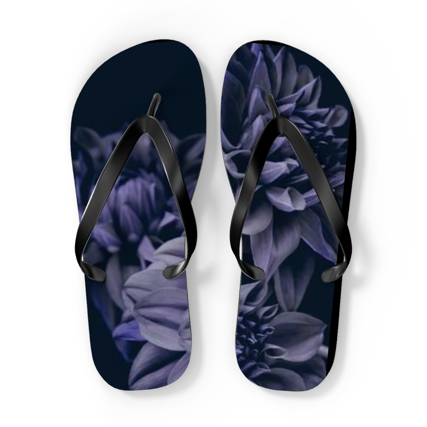 Blue Dahlia Flip Flops