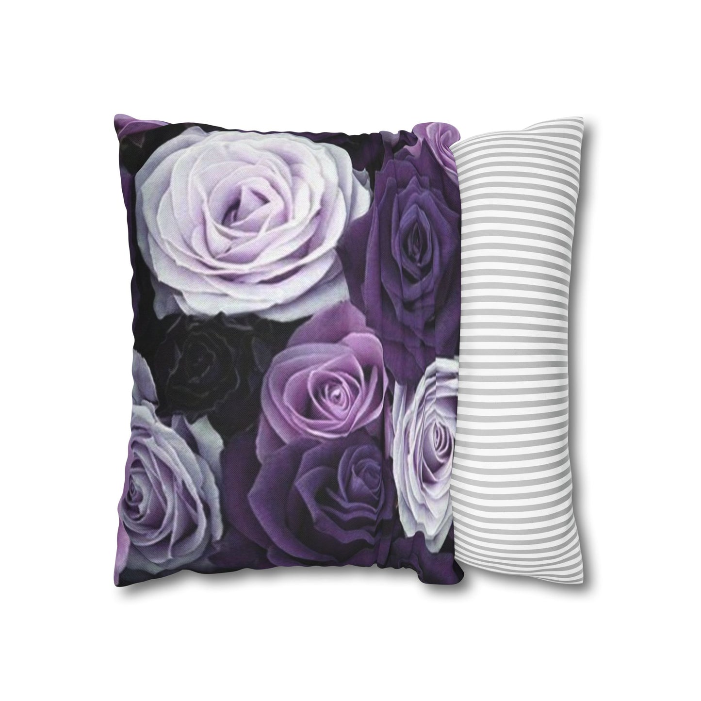 Purple Roses Square Pillowcase
