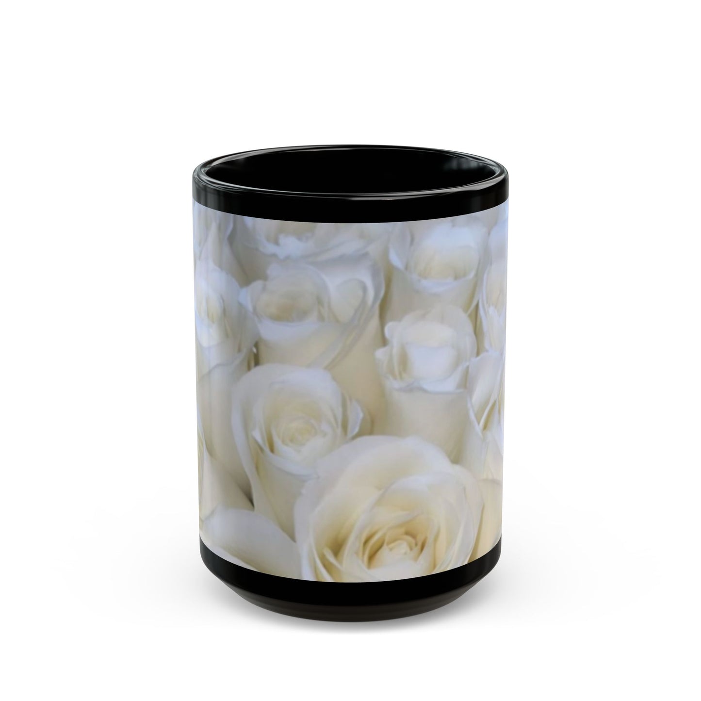 White Roses Floral Design Mug – Classic and Elegant Gift