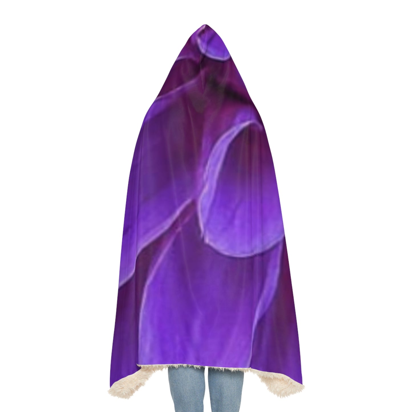 Purple Dahlia Hood Blanket