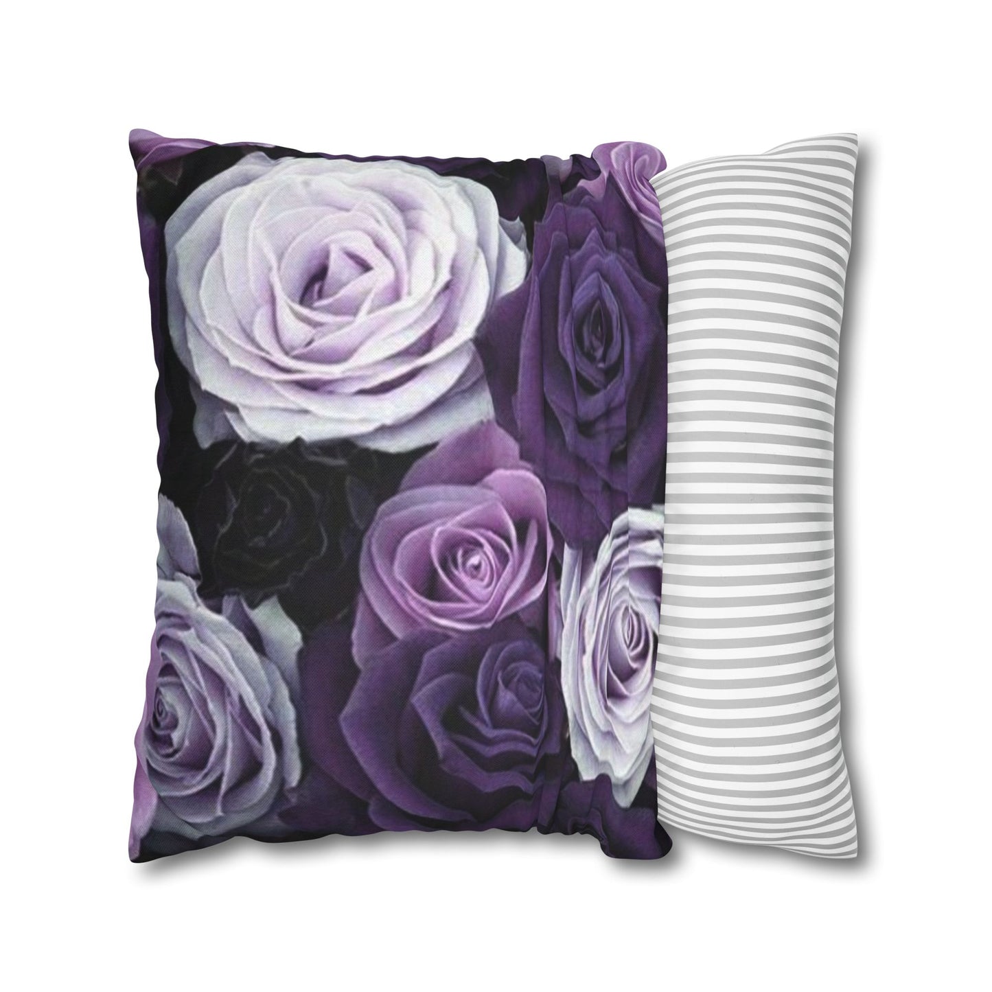 Purple Roses Square Pillowcase