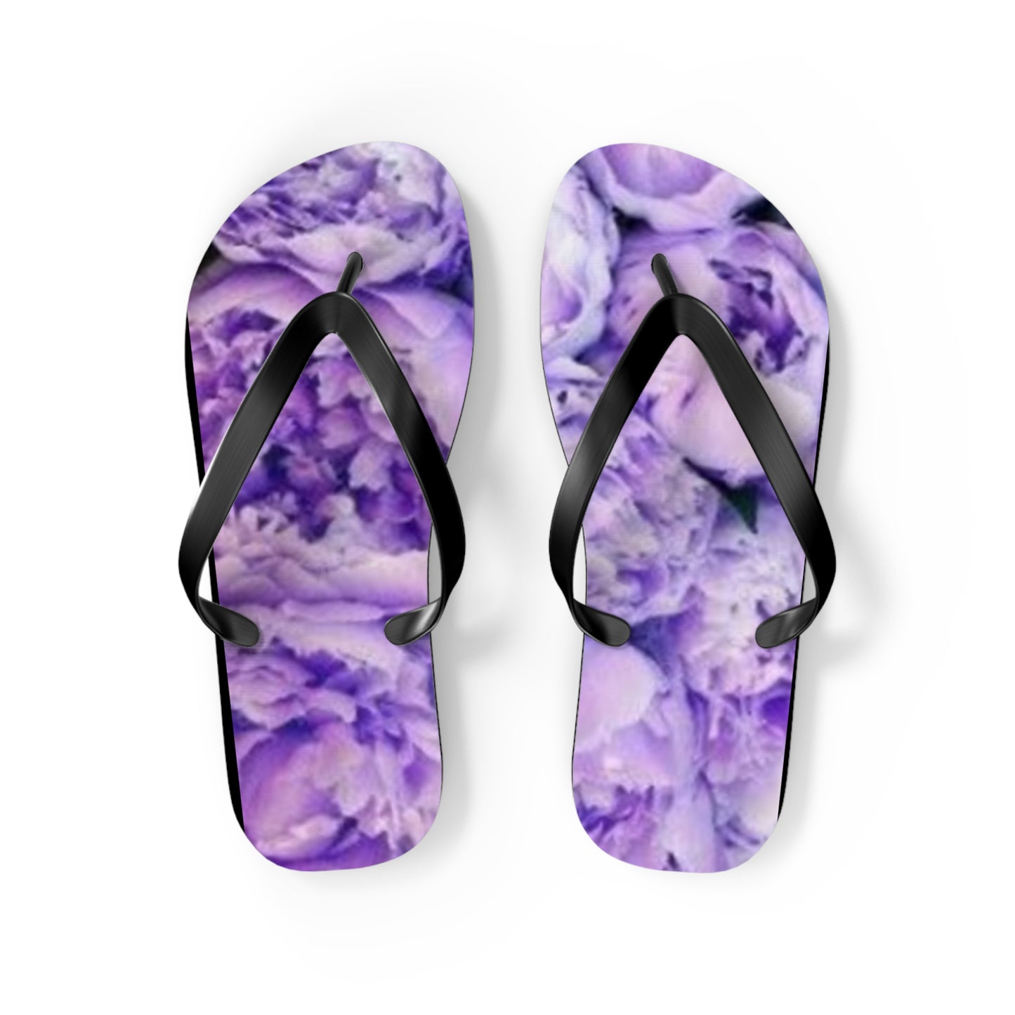 Purple Peony Flip Flops
