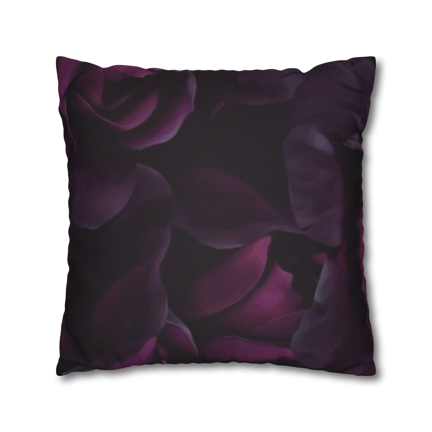 Dark Purple Floral Square Pillowcase