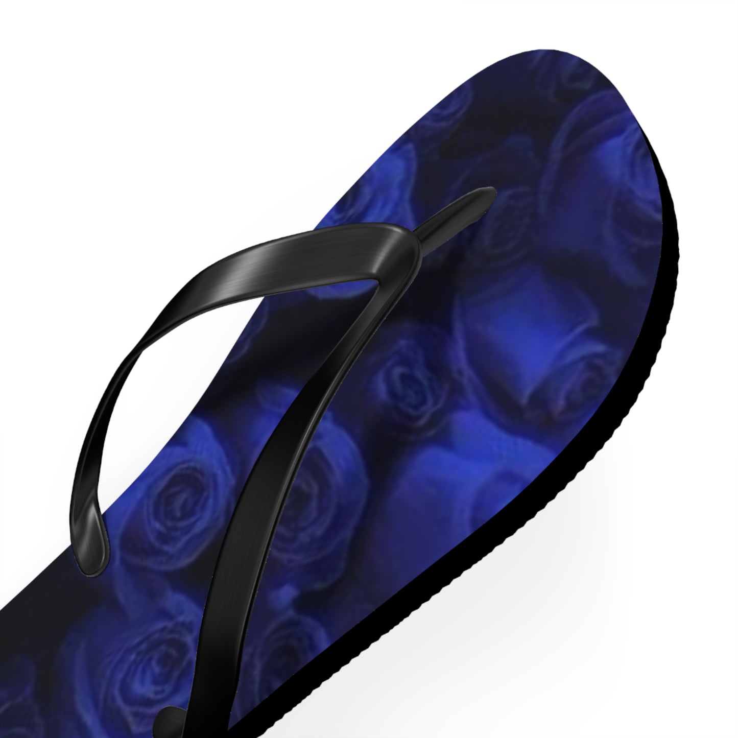 Dark Blue Roses Flip Flops