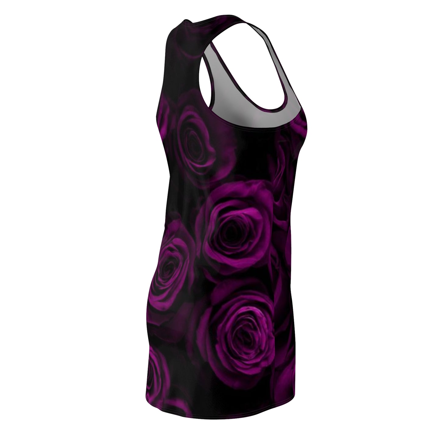 Dark Purple Roses Racerback Dress