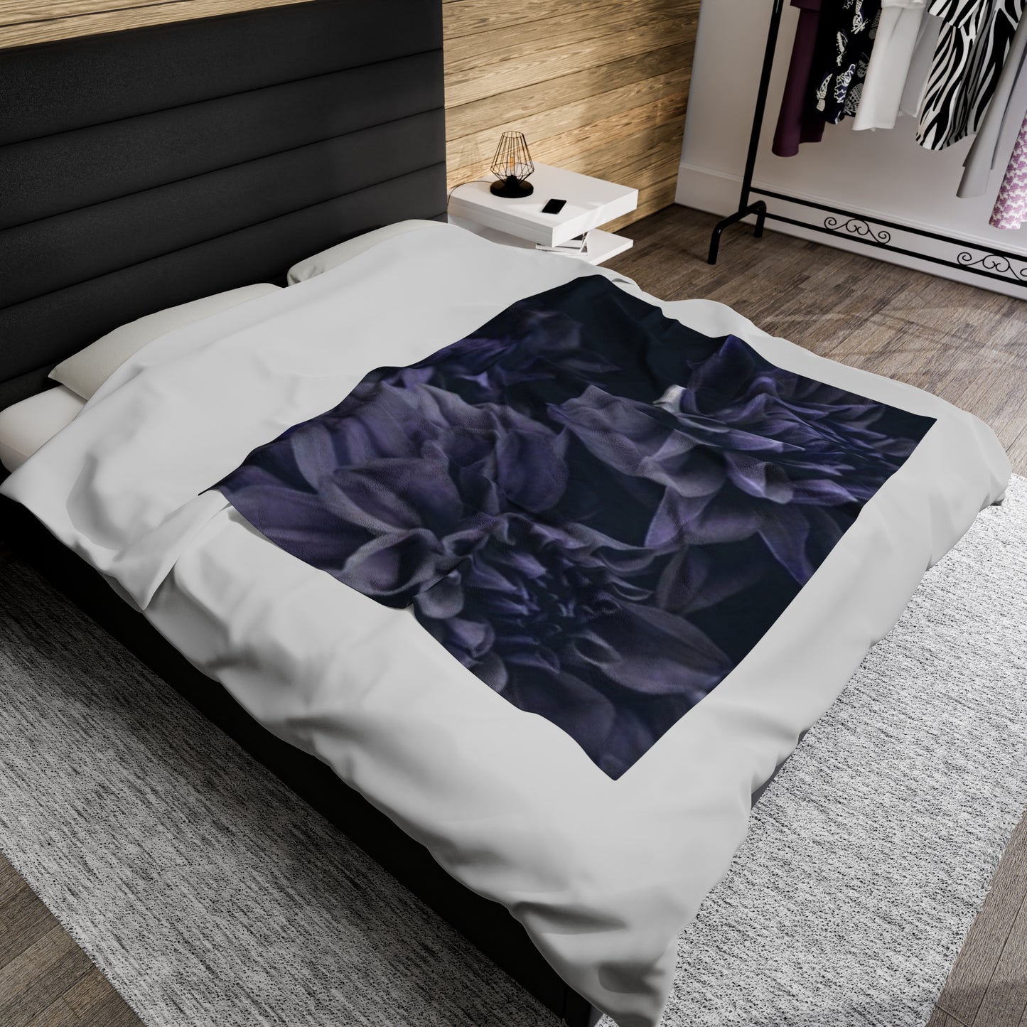 Blue Dahlia Blanket