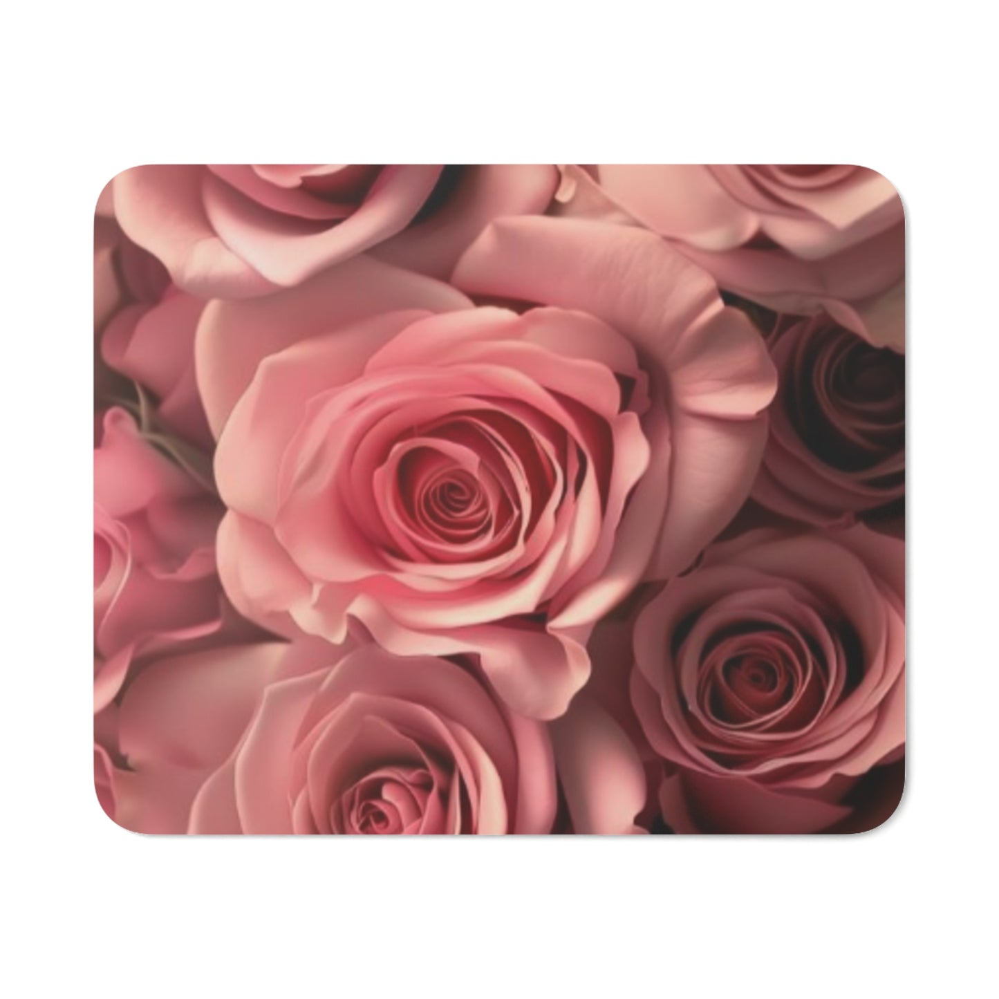 Pink Roses Desk Mouse Pad