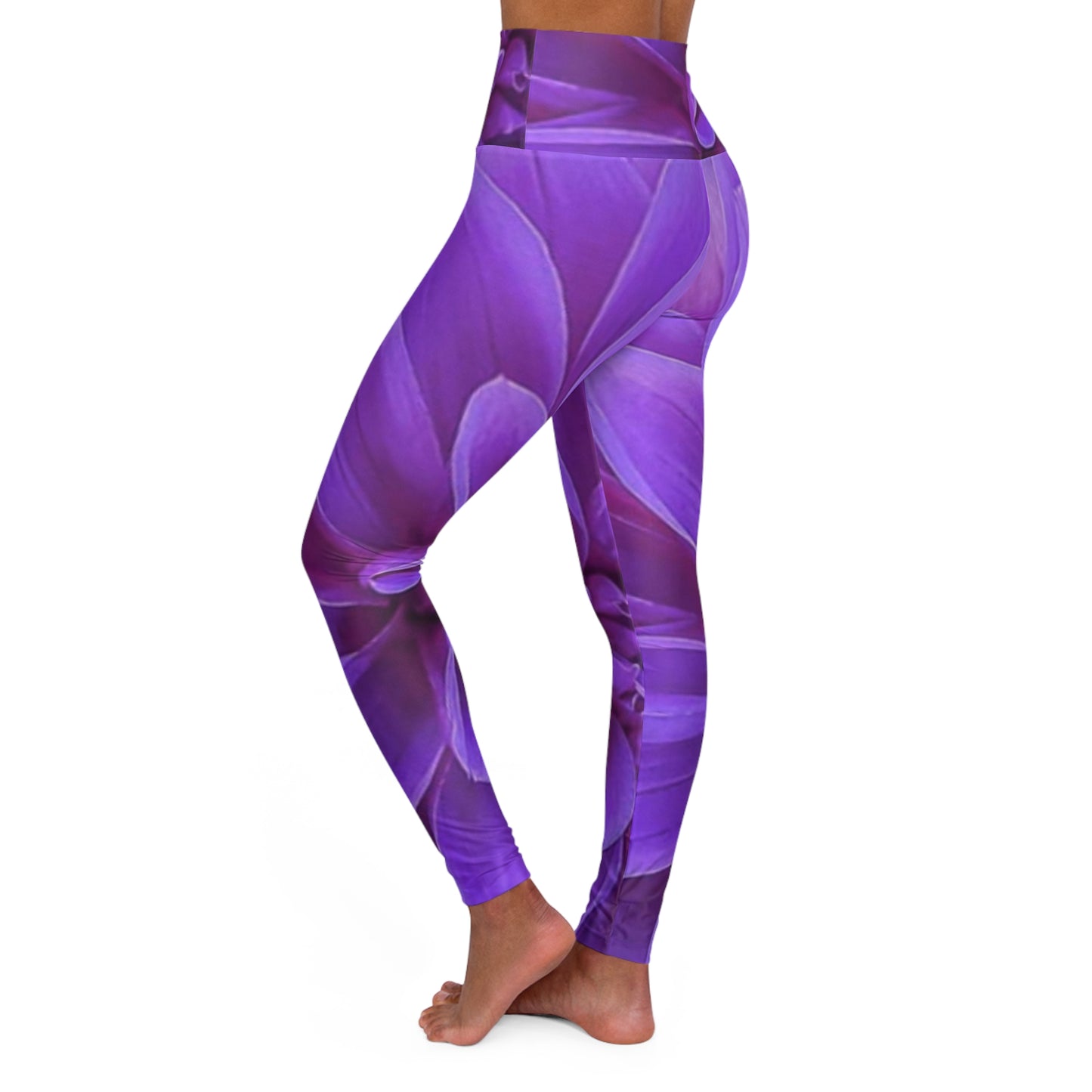 Purple Dahlia Floral Skinny Fit Legging for Gym