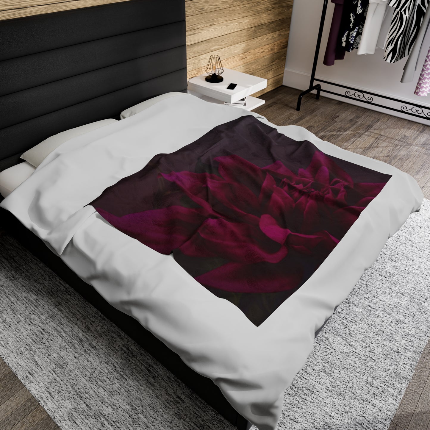 Magenta Dahlia Blanket