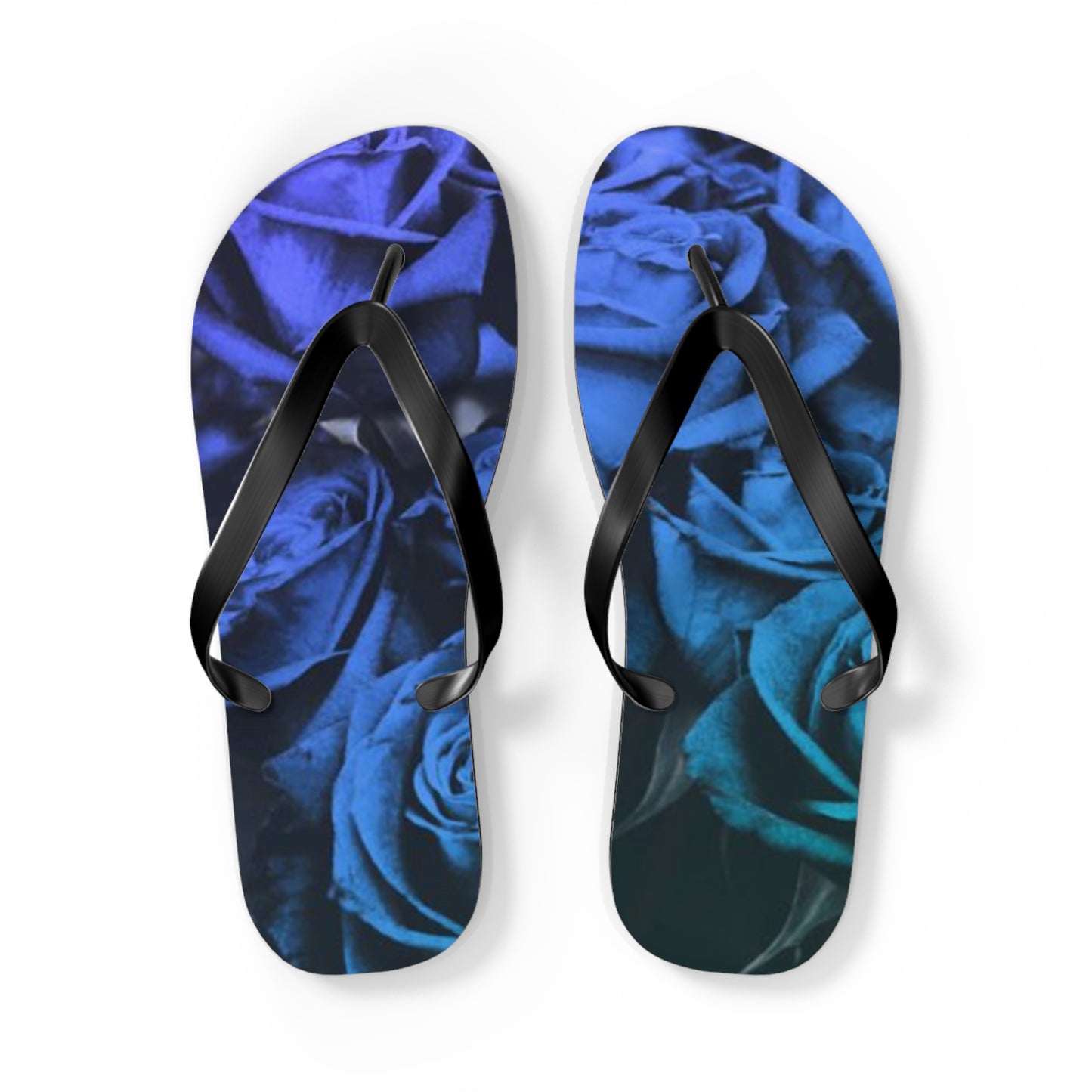 Blue Roses Flip Flops