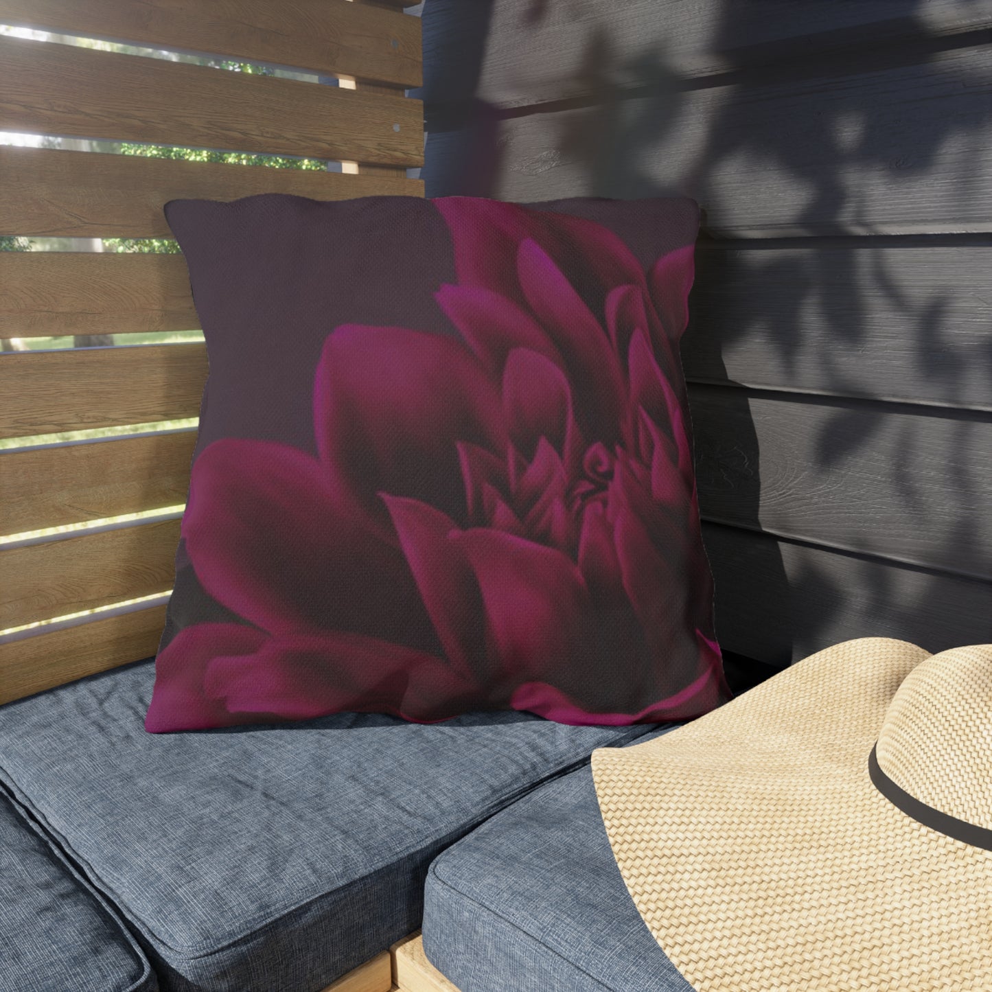 Magenta Dahlia Outdoor Pillow