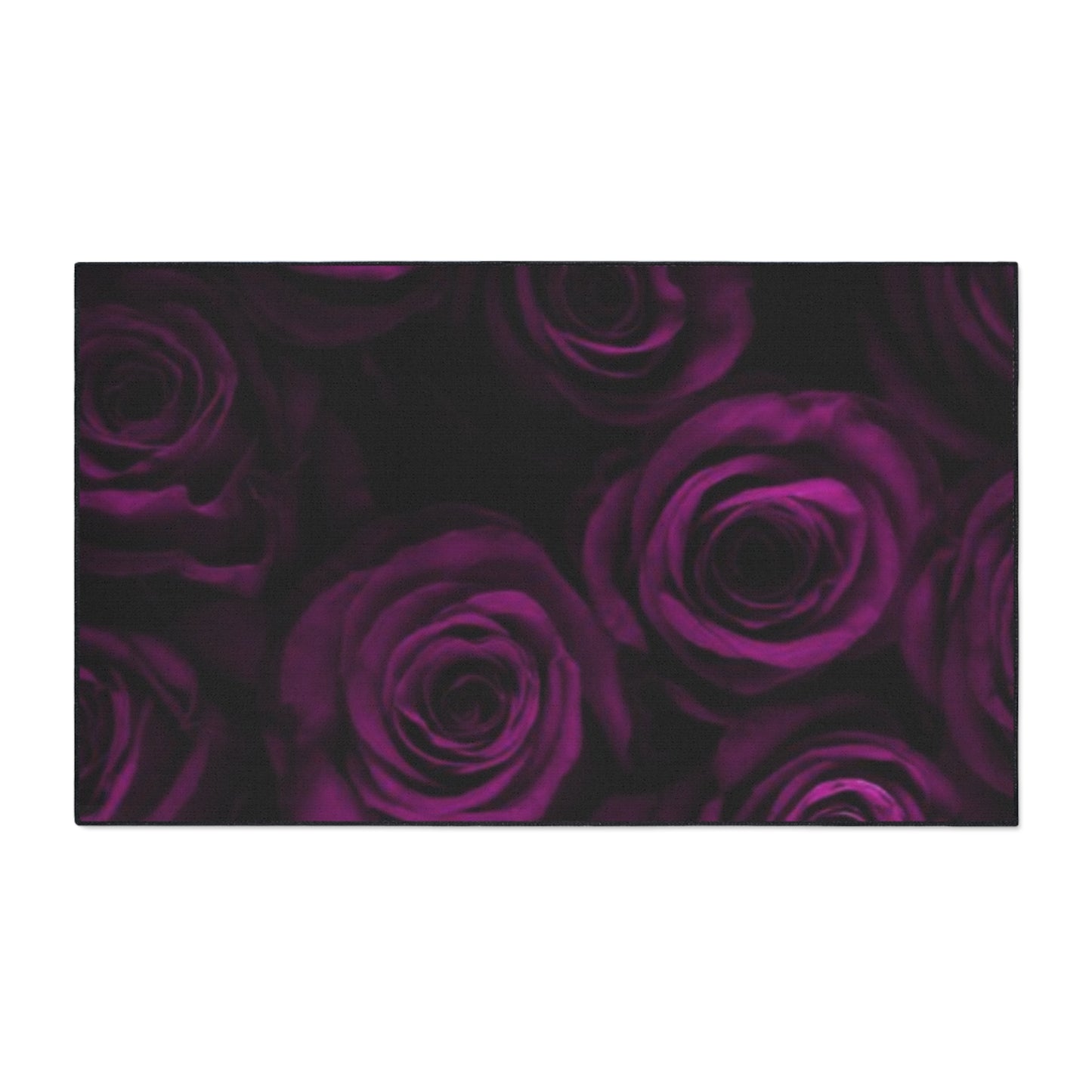 Dark Purple Roses Heavy Duty Floor Mat