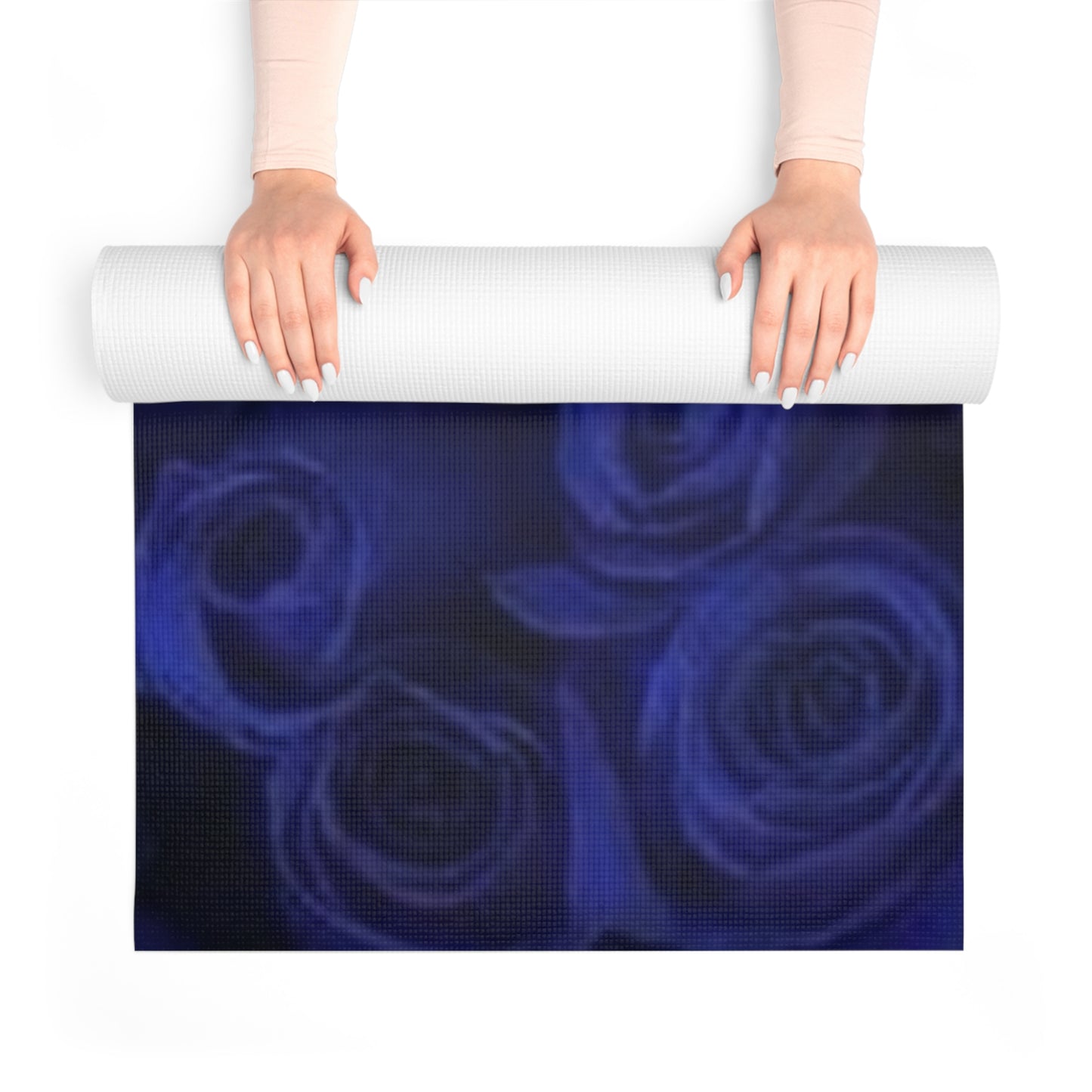Blue Roses Exercise Mat