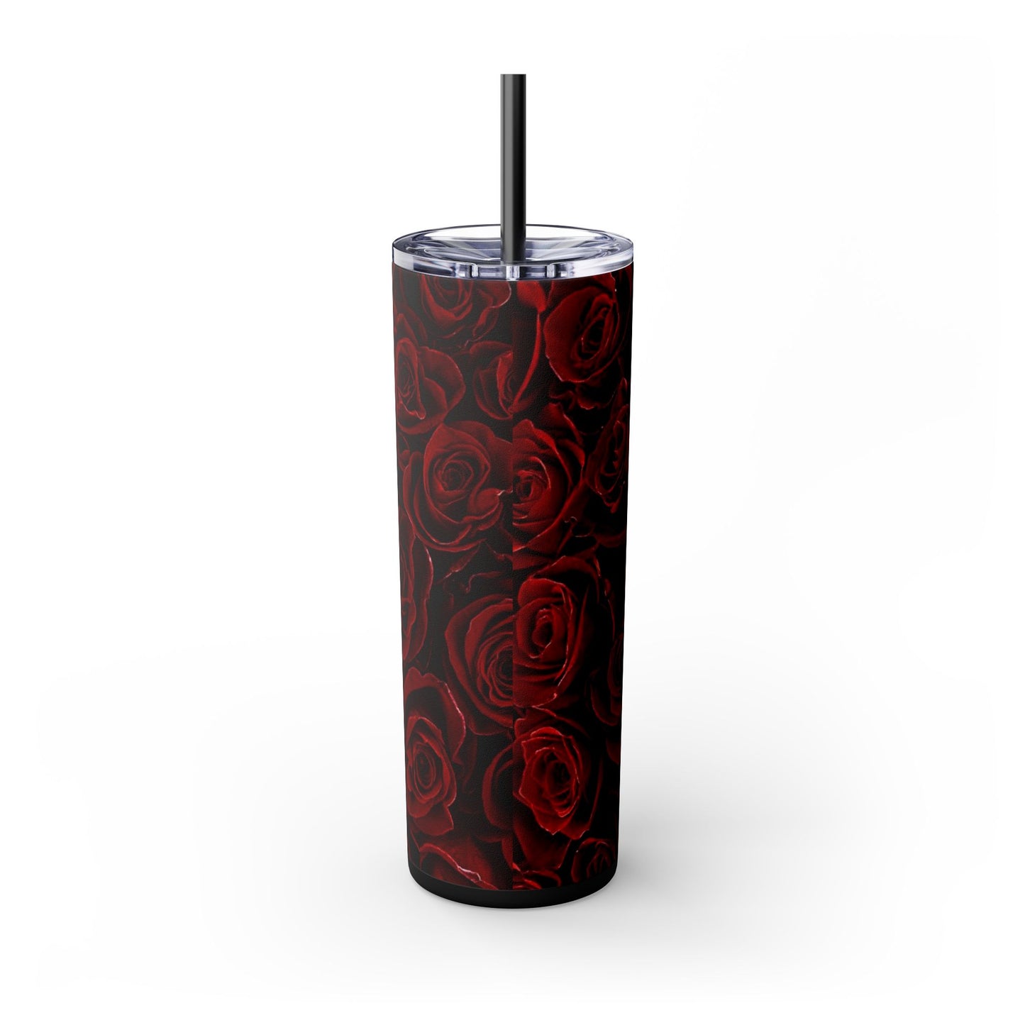 Red Roses Floral Skinny Tumbler – Durable Stainless Steel 20 oz