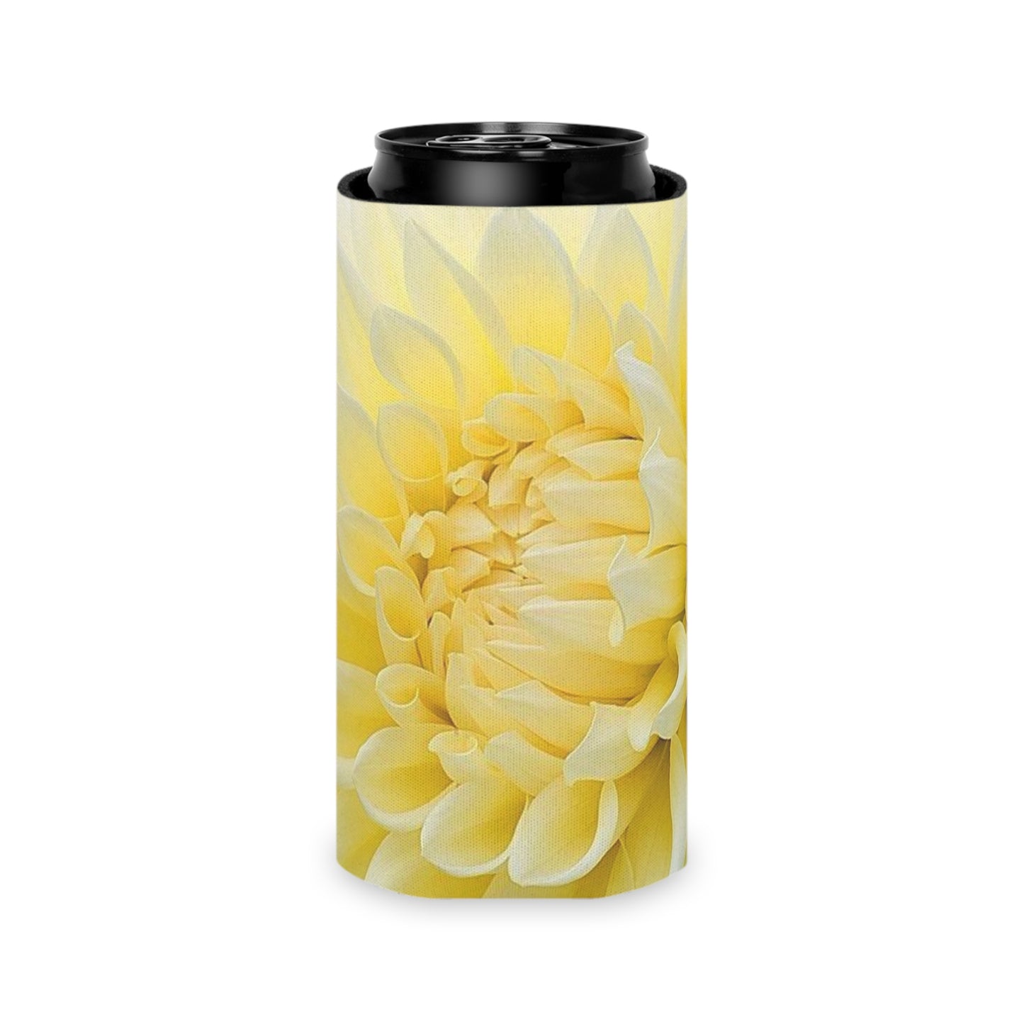 Yellow Dahlia Can Cooler