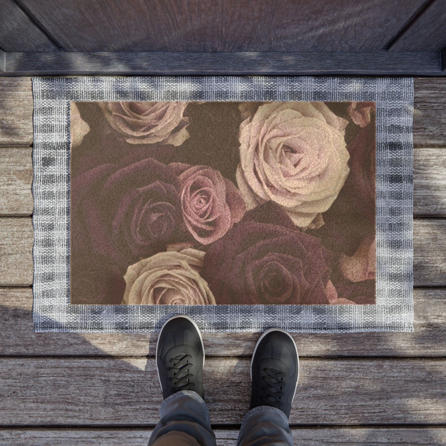 Purple Roses Doormat