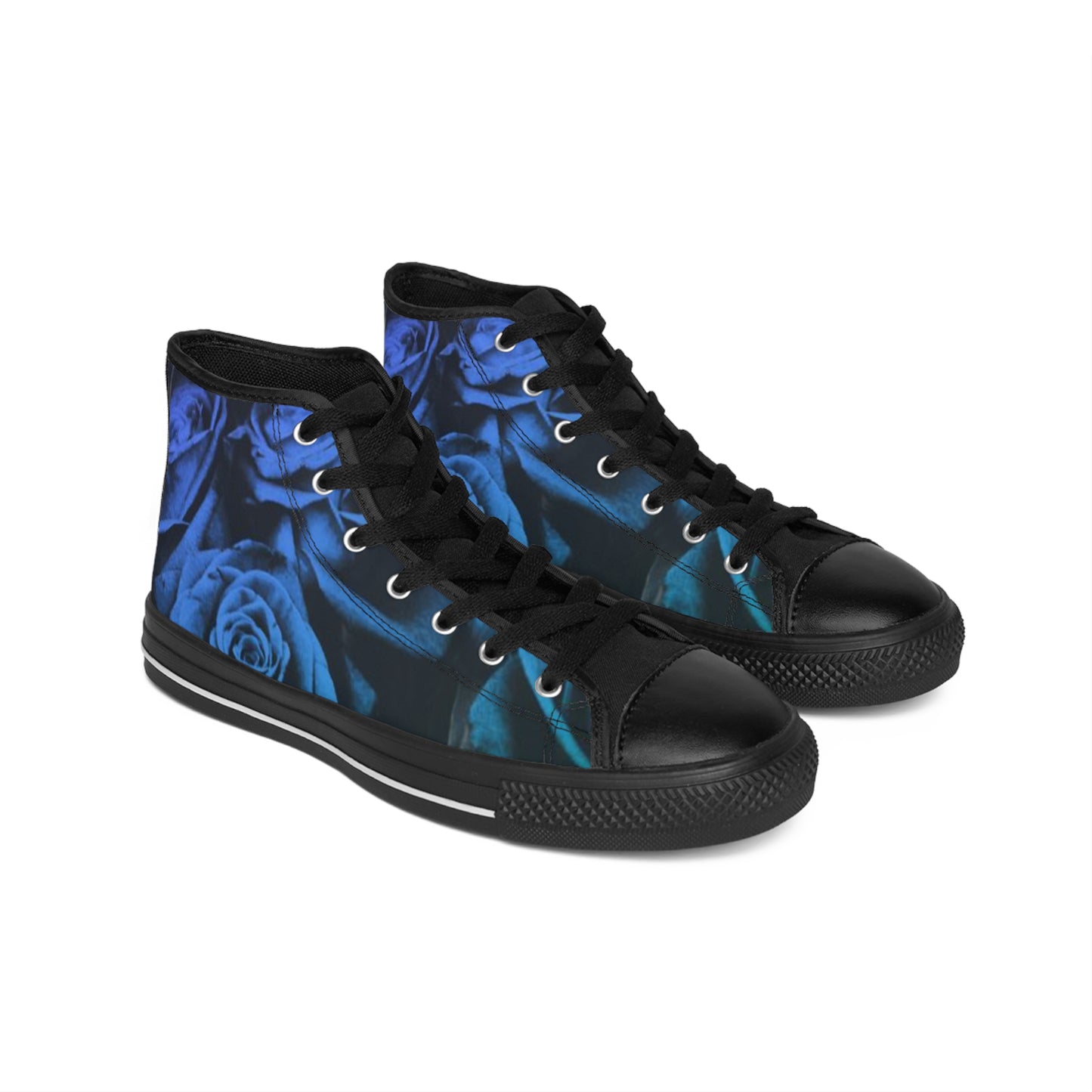 Blue Roses High Top Sneakers