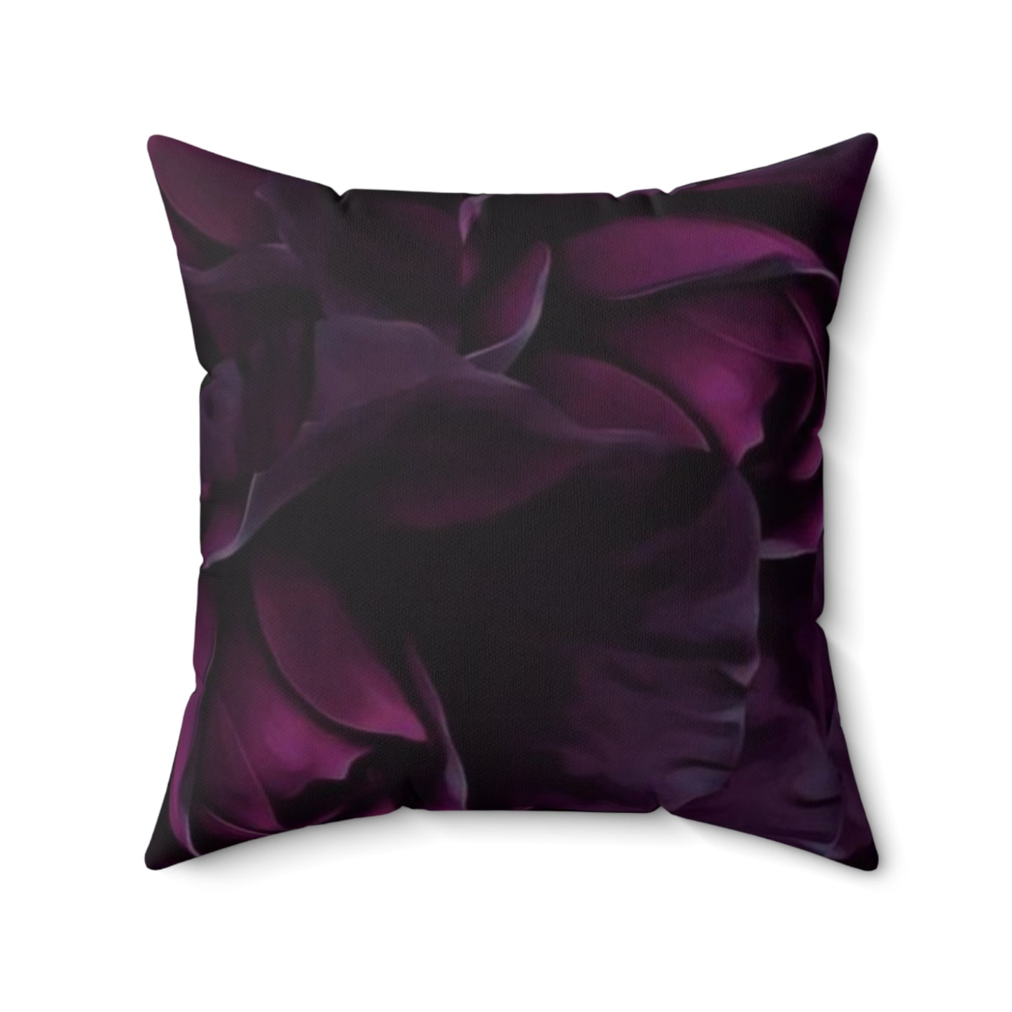 Dark Purple Floral Square Pillow