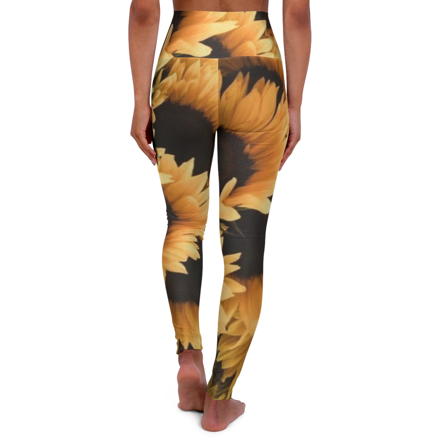 Sunflower Floral Skinny Fit Legging for Gym
