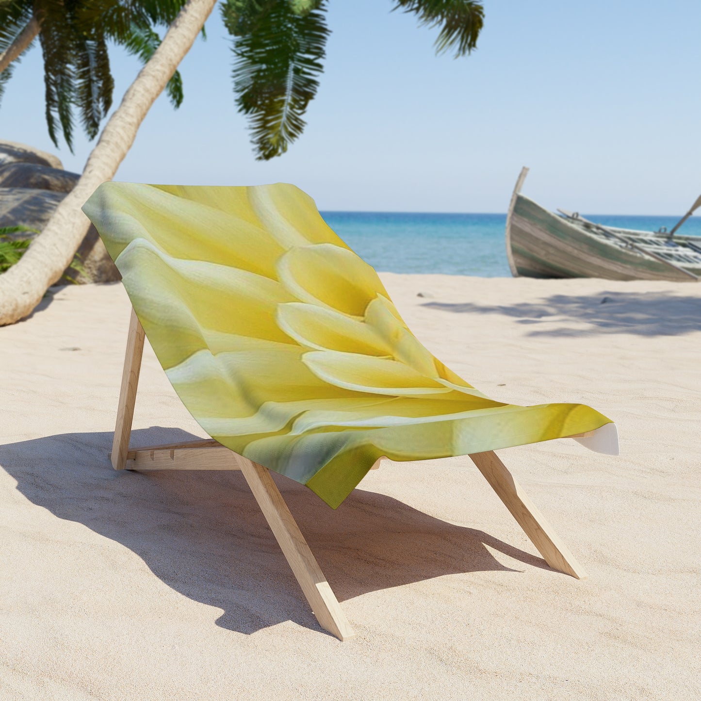 Yellow Dahlia Beach Towel