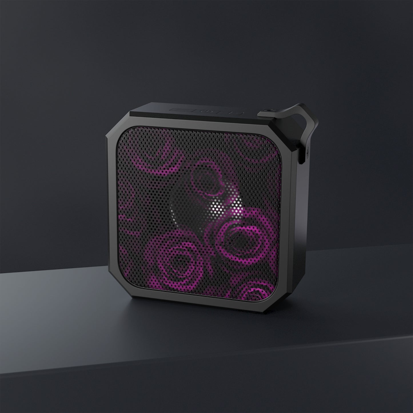 Enjoy the outdoors with this Dark Purple Roses Outdoor Bluetooth Speaker – sleek, floral design with strong audio.