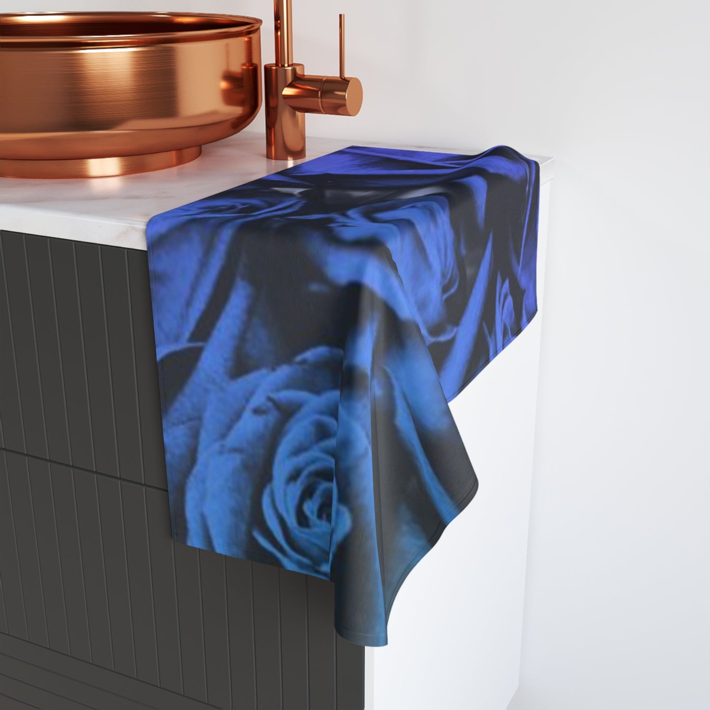 Blue Roses Hand Towel