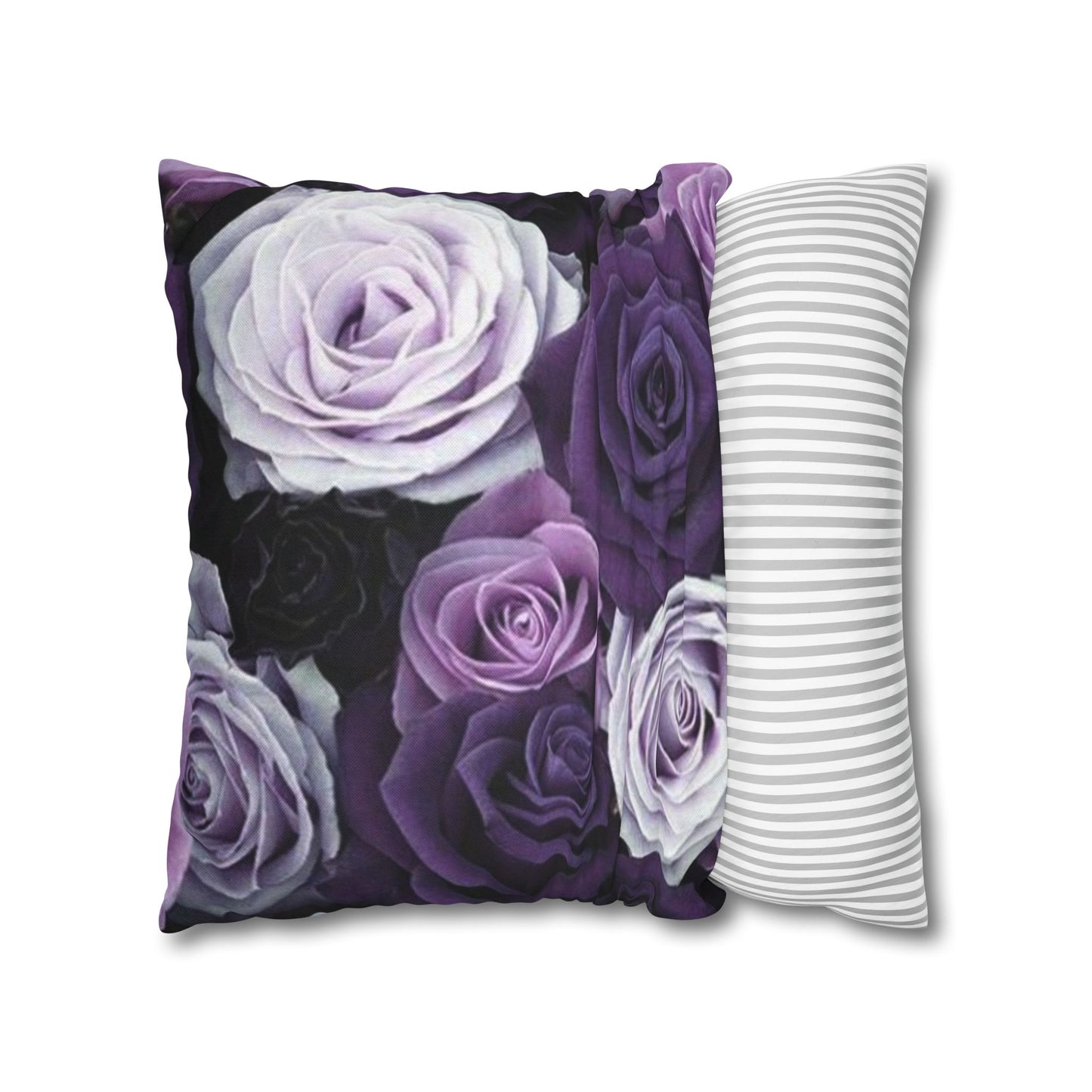 Purple Roses Square Pillowcase
