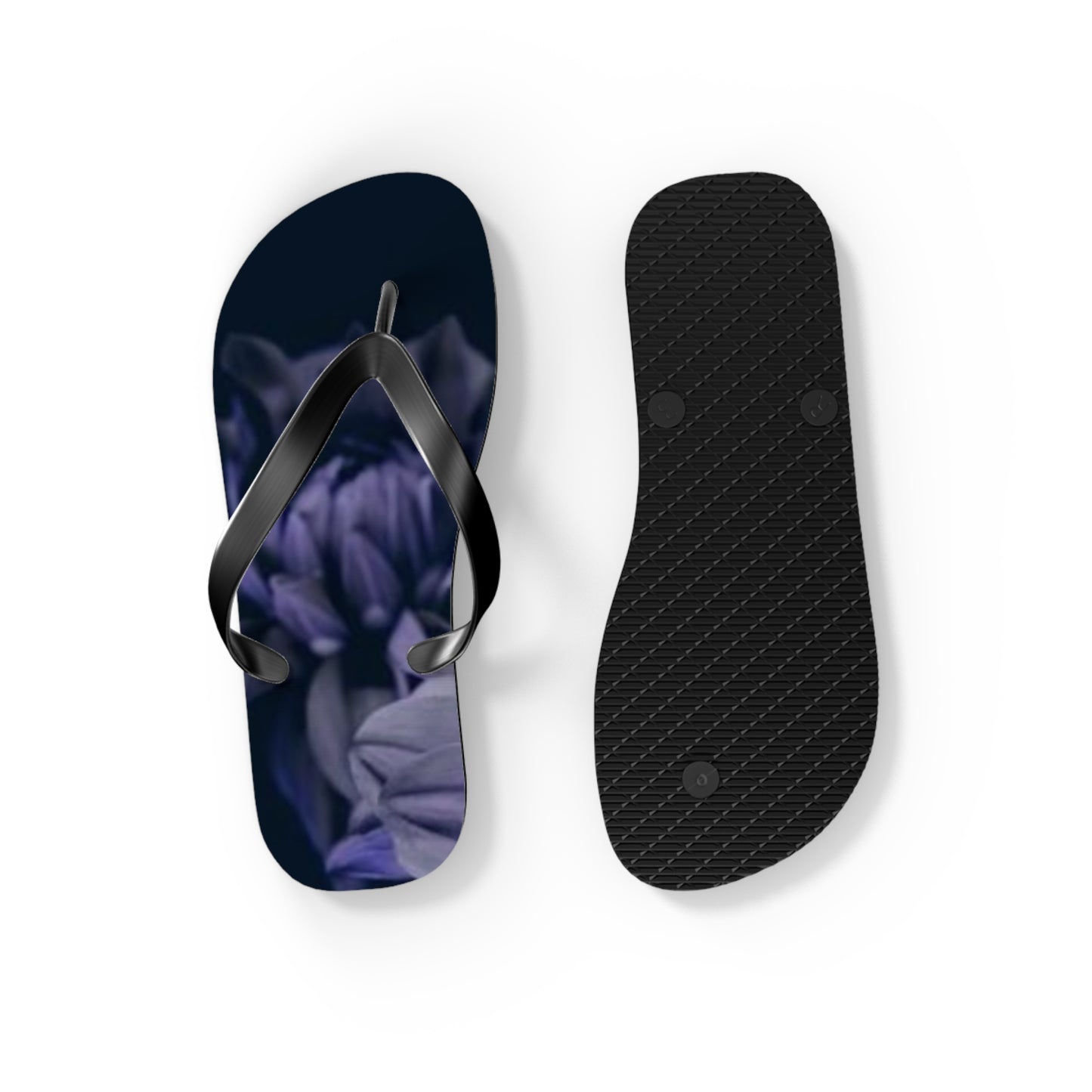 Blue Dahlia Flip Flops