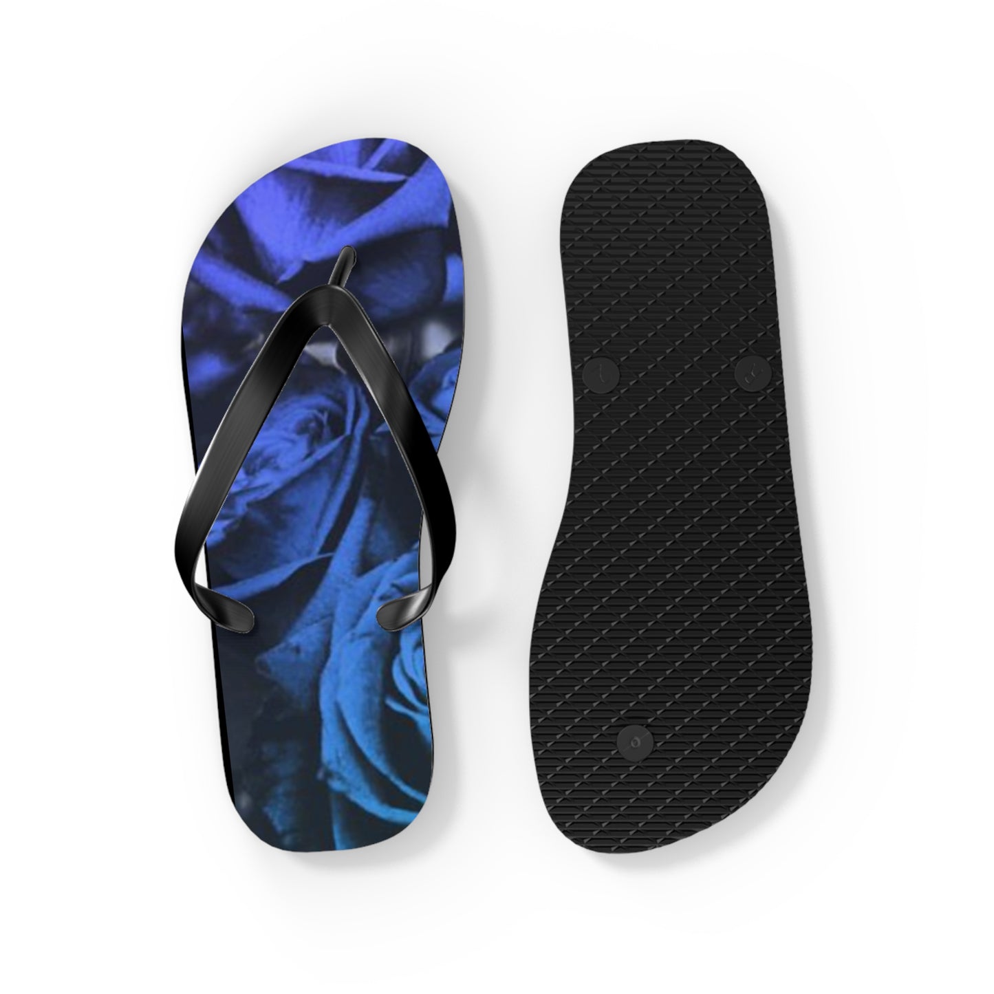 Blue Roses Flip Flops