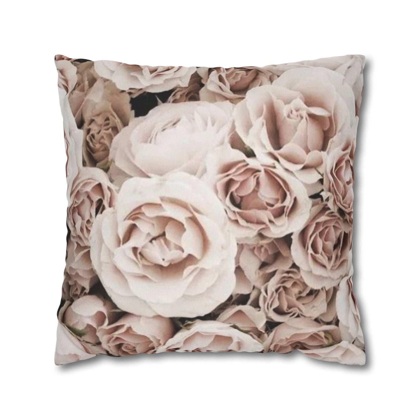 Light Pink Roses Floral Square Pillowcase