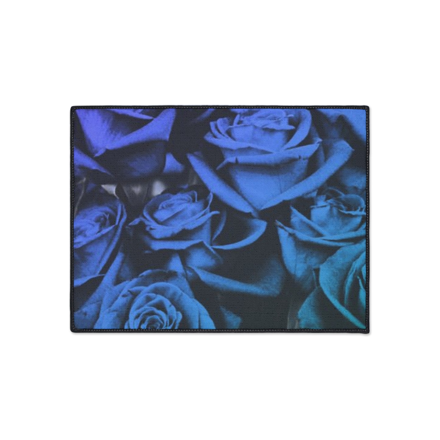 Blue Roses Heavy Duty Floor Mat