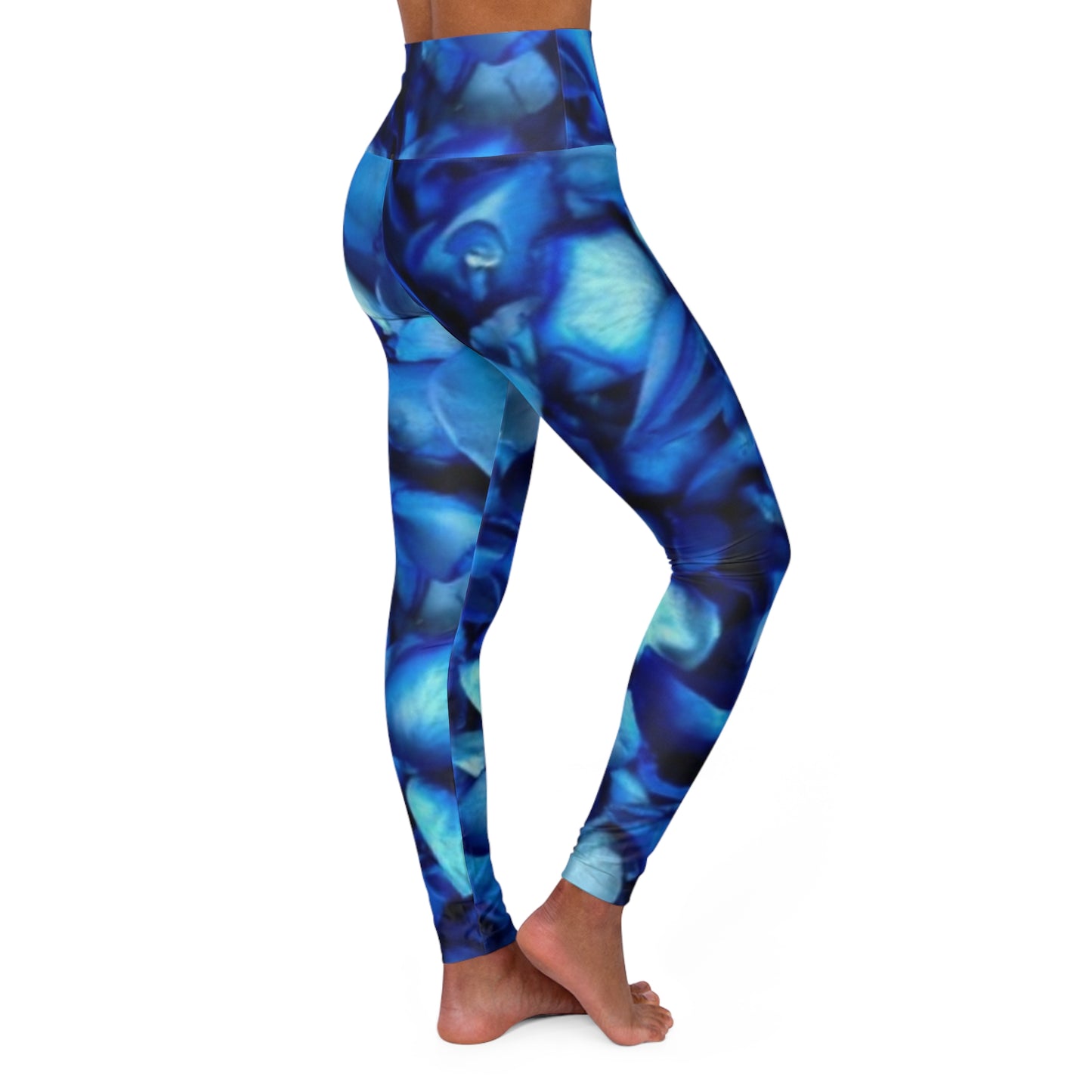 Blue Petals Floral Skinny Fit Legging for Gym