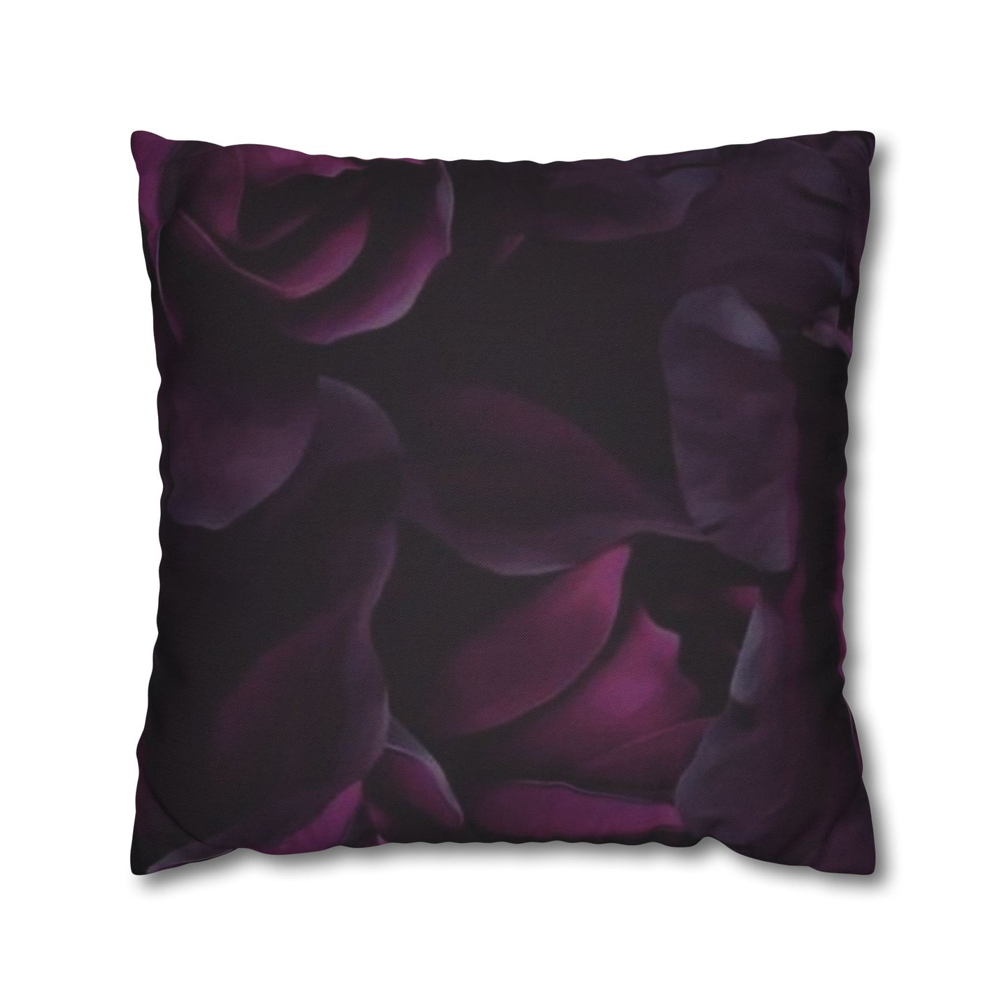 Dark Purple Floral Square Pillowcase