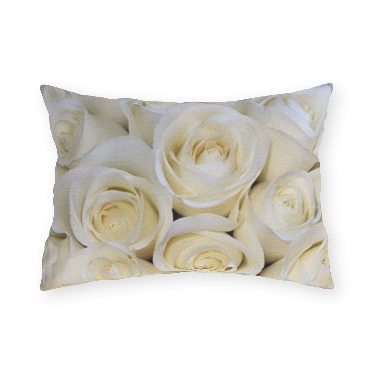 White Roses Outdoor Pillow