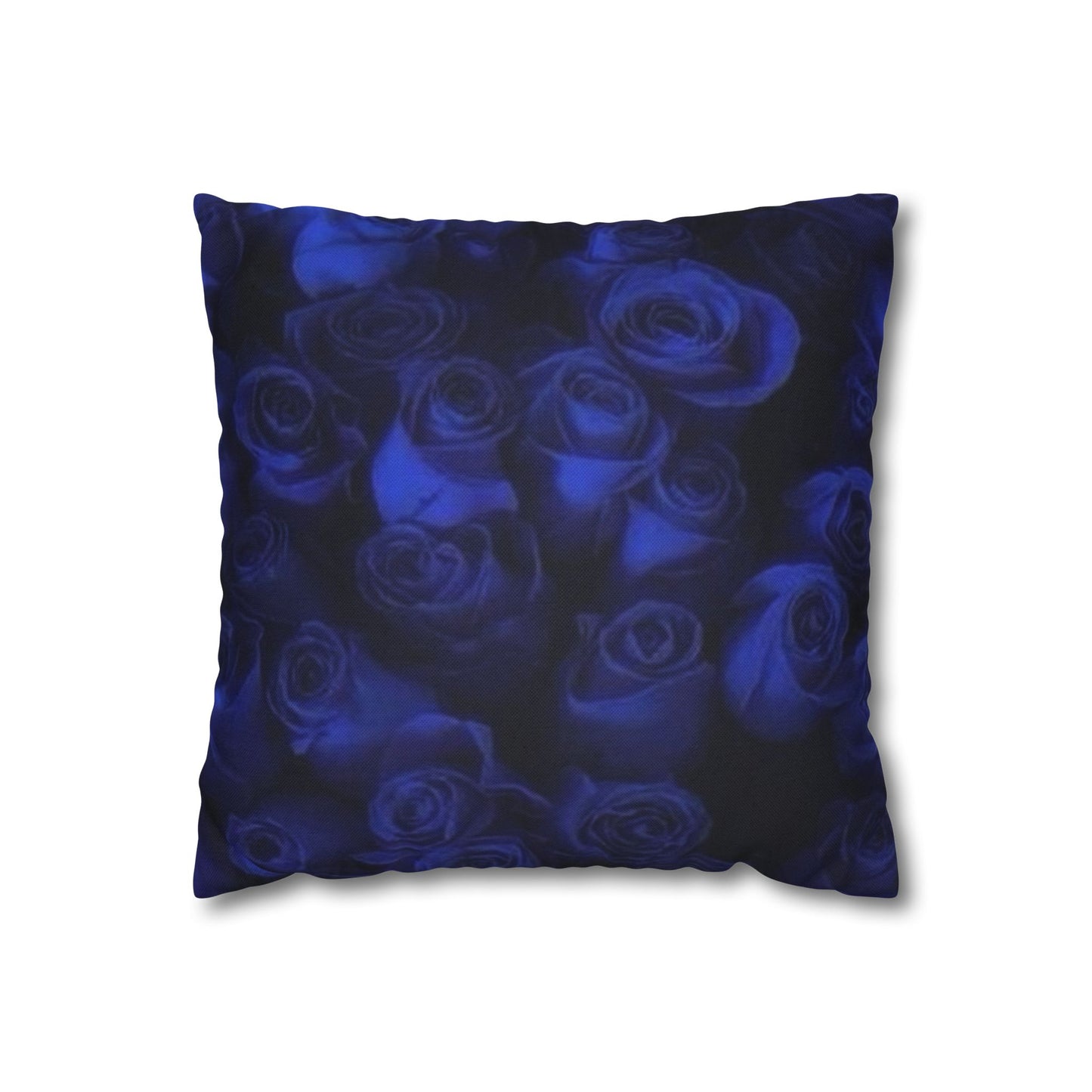 Dark Blue Roses Square Pillowcase