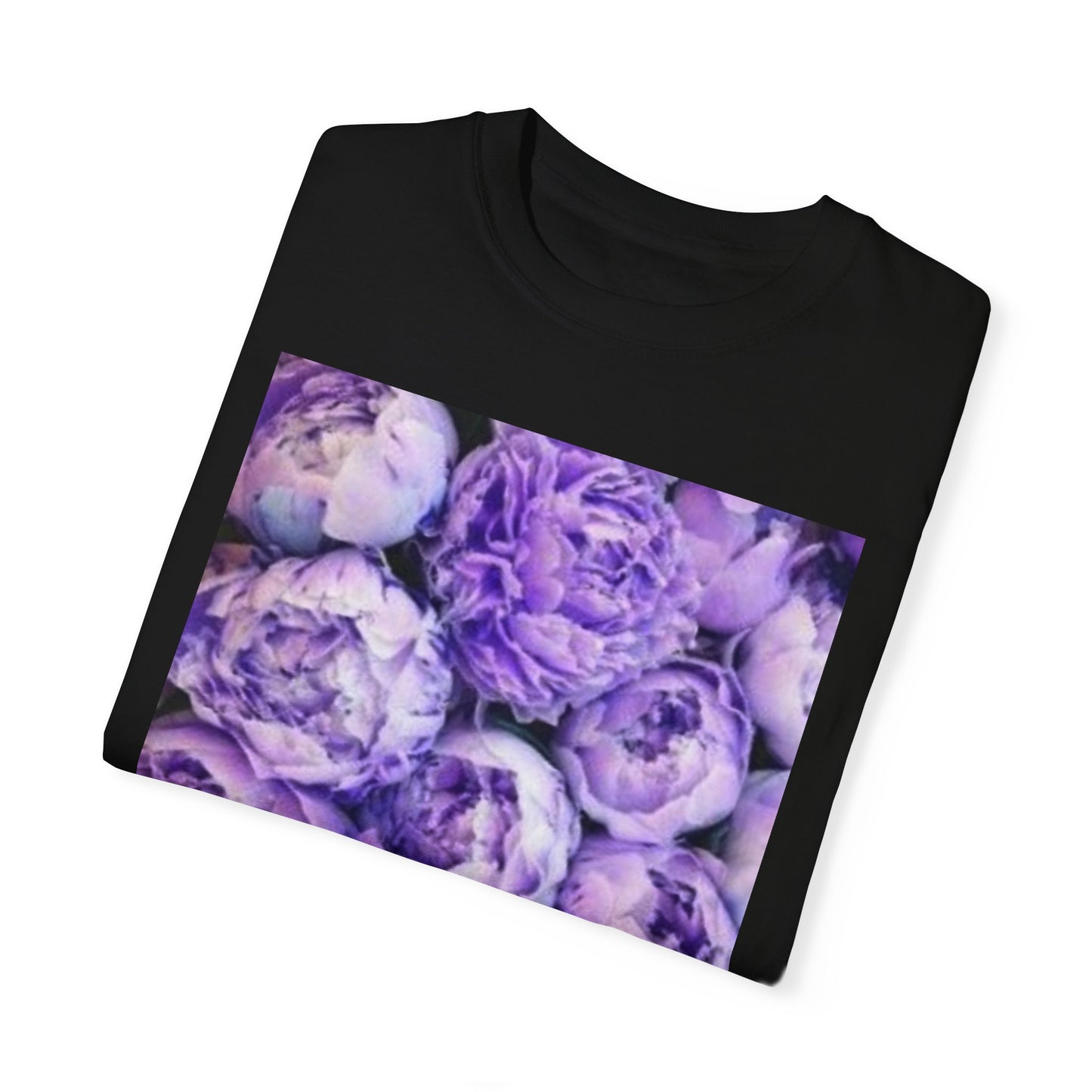 Purple Peony Floral T-shirt Relaxed Fit