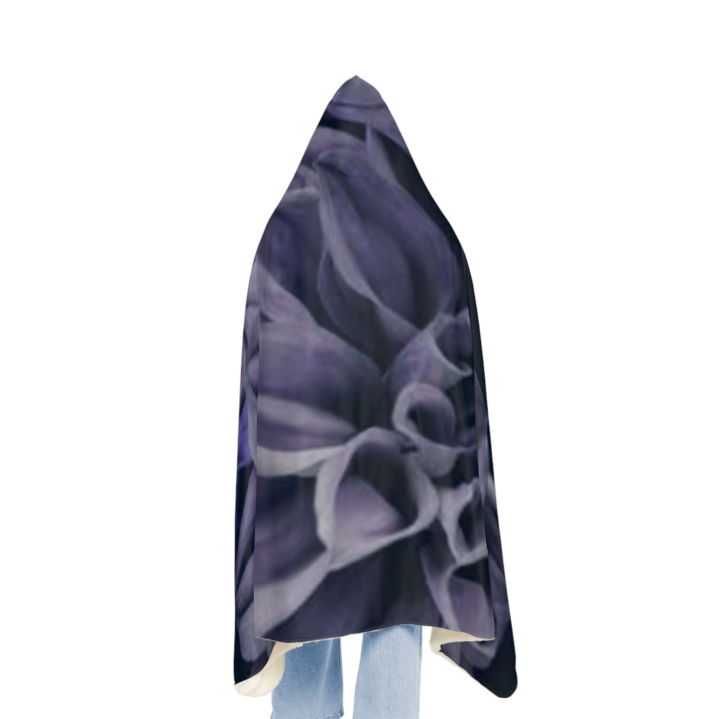 Blue Dahlia Hood Blanket