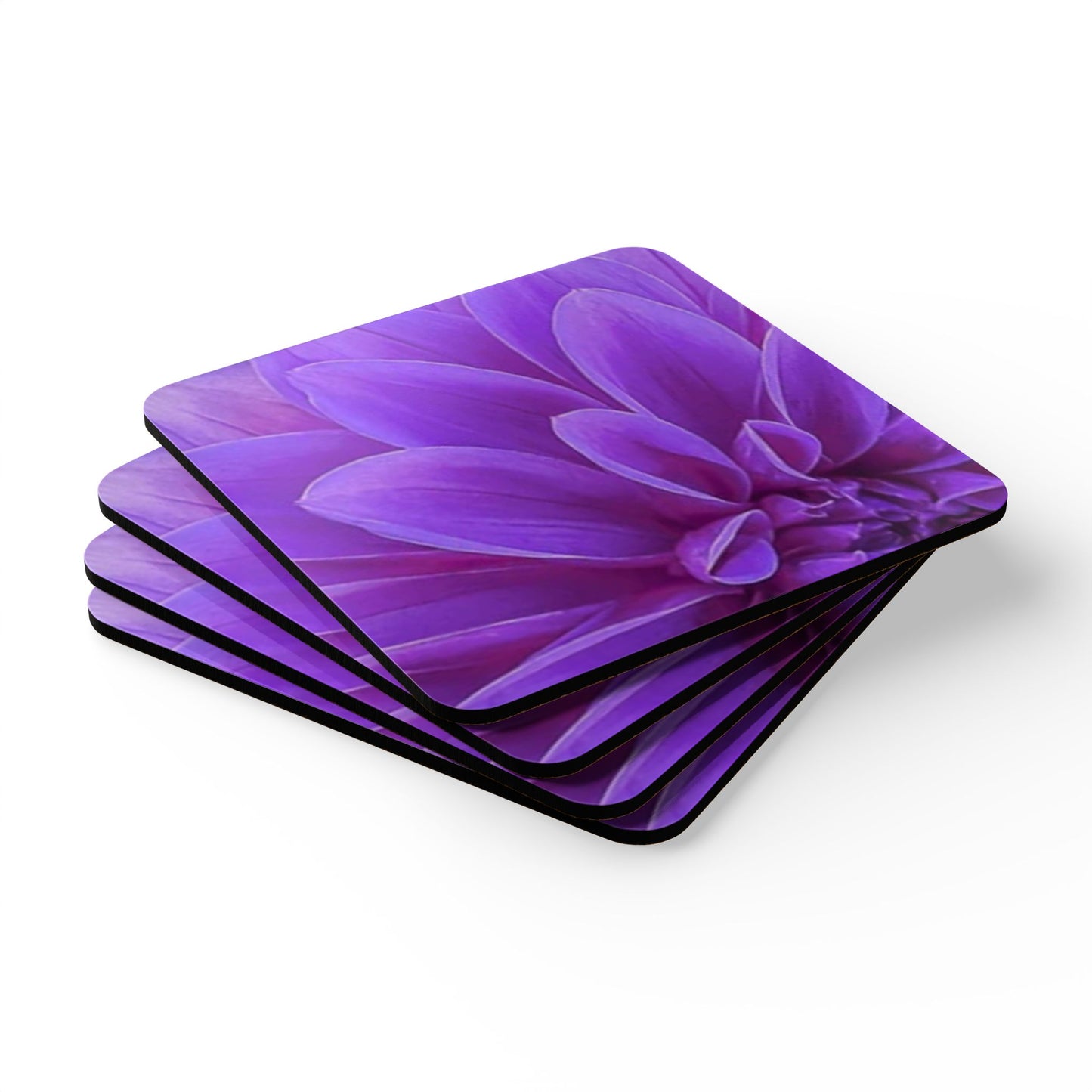 Purple Dahlia Coaster Set