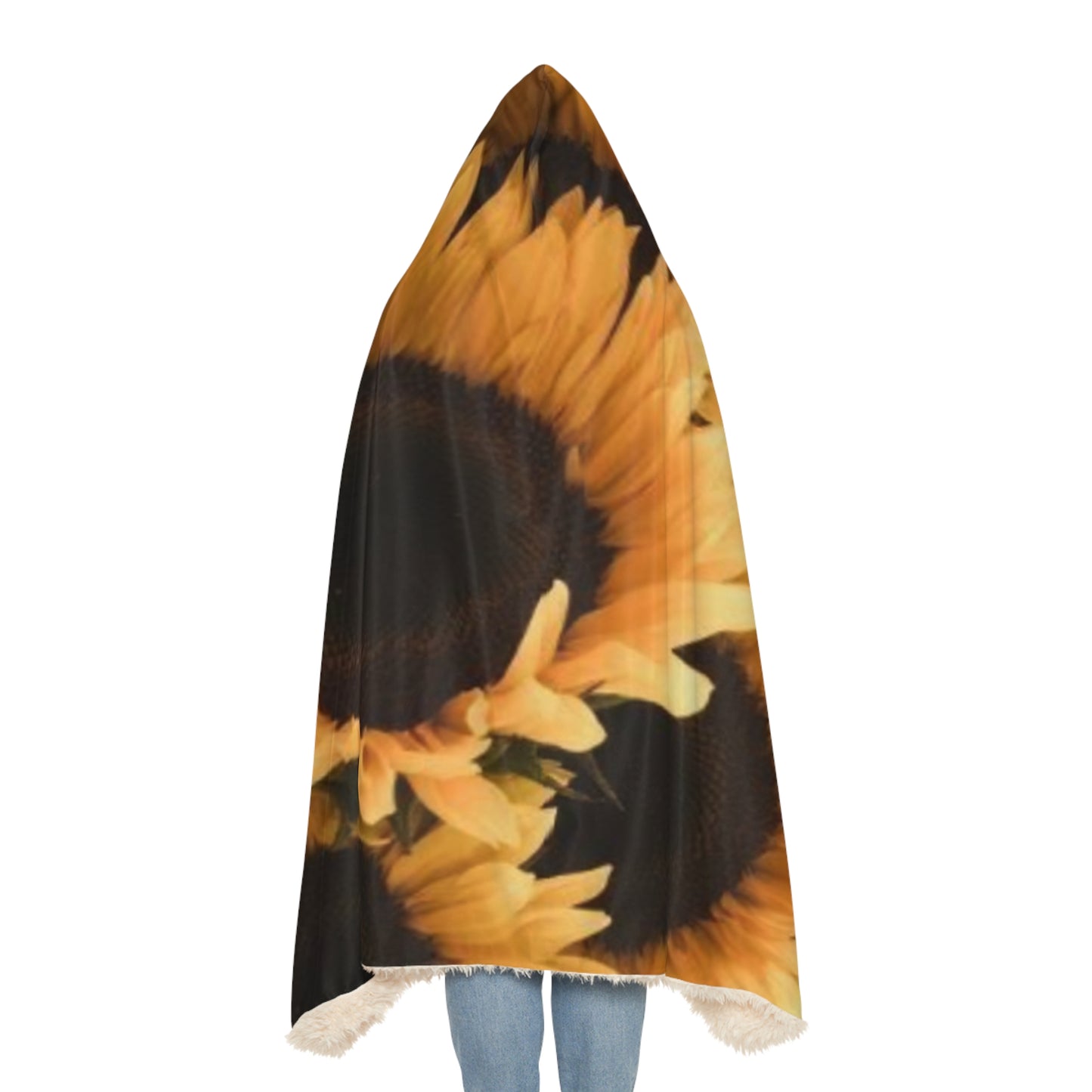 Sunflower Floral Hooded Blanket – Bright & Cozy Layer