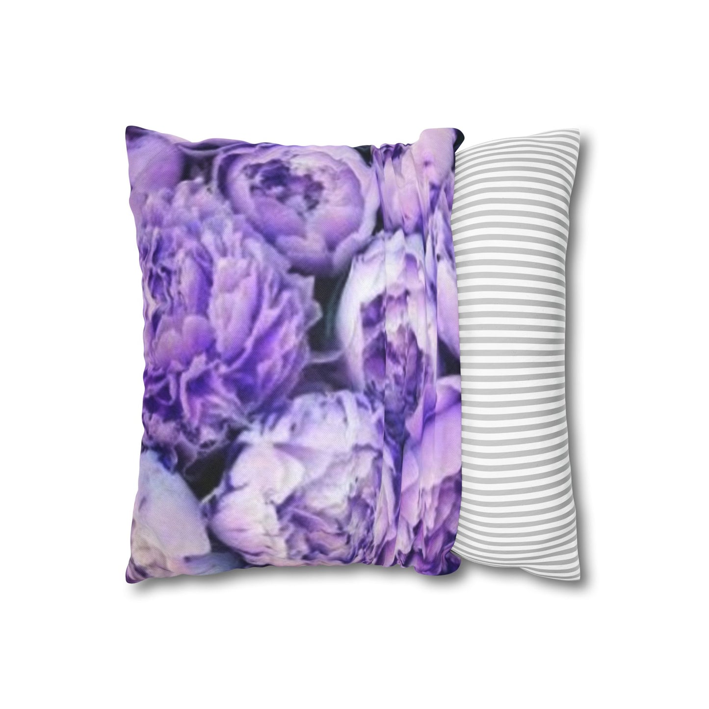 Purple Peony Square Pillowcase