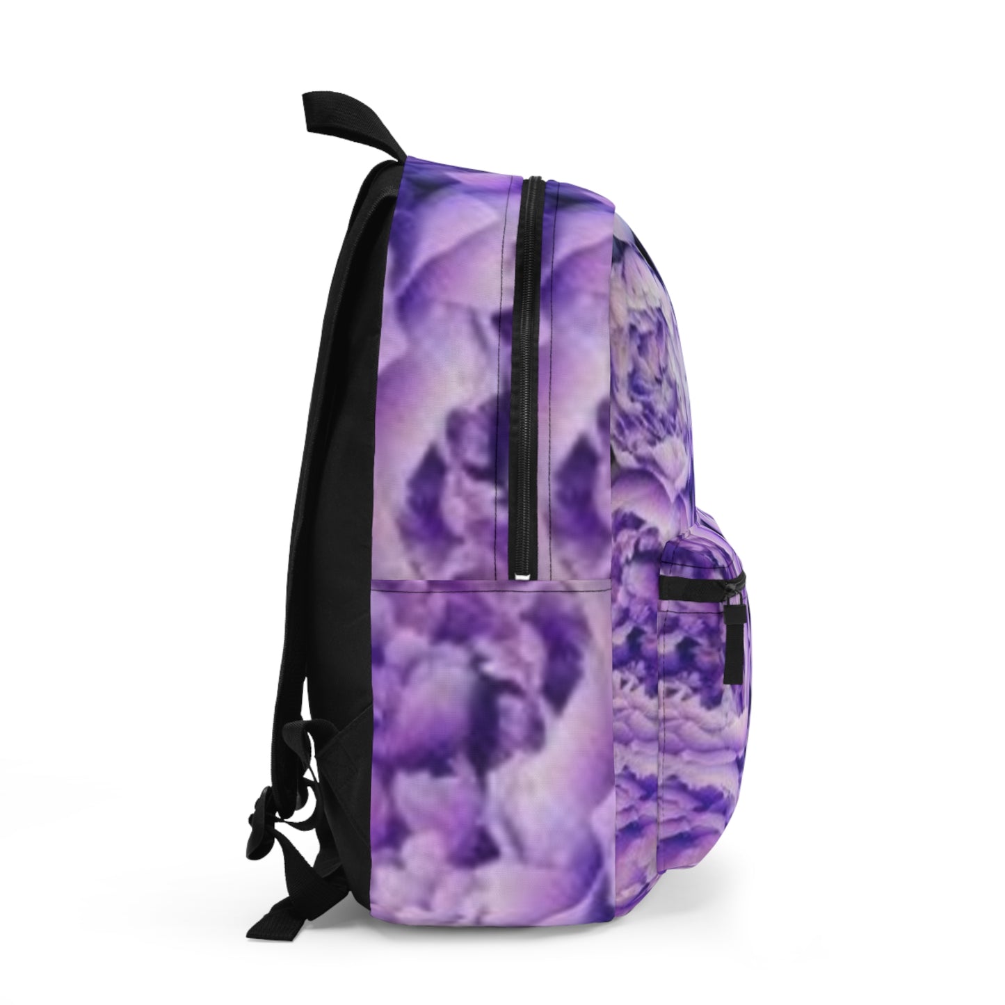 Purple Peony Floral Backpack for Travel