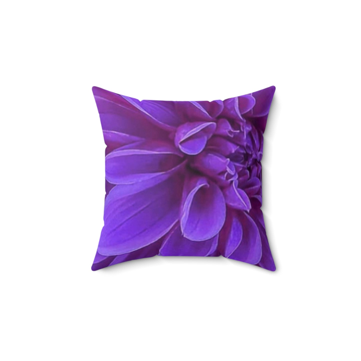 Purple Dahlia Floral Square Pillow – Bold & Beautiful Decor
