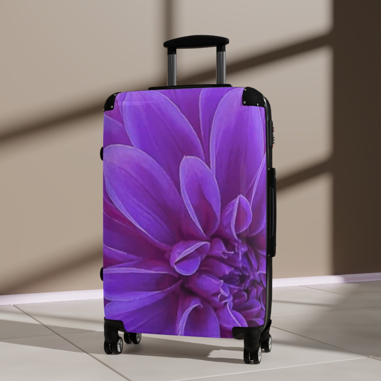 Purple Dahlia Suitcase