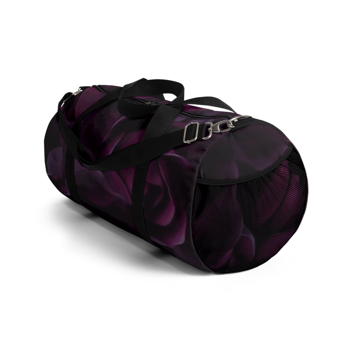 Dark Purple Floral Duffel Bag