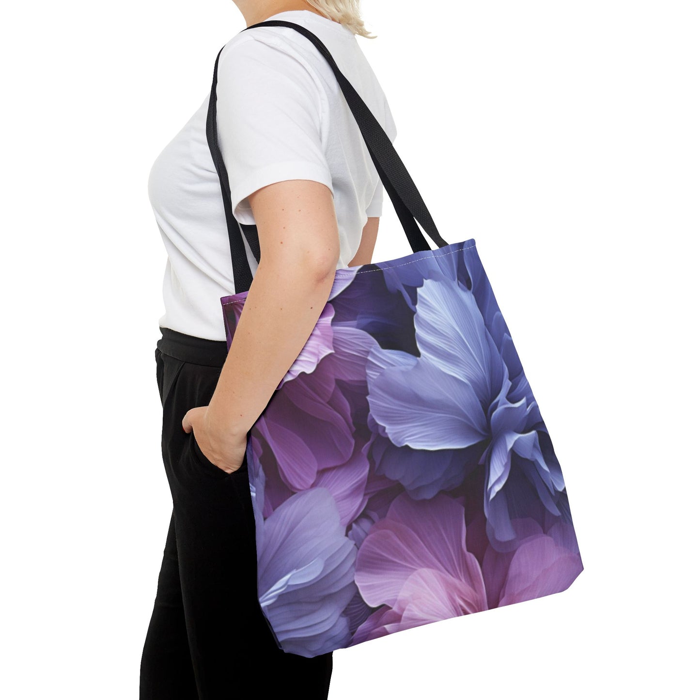 Floral Flow Square Tote Bag