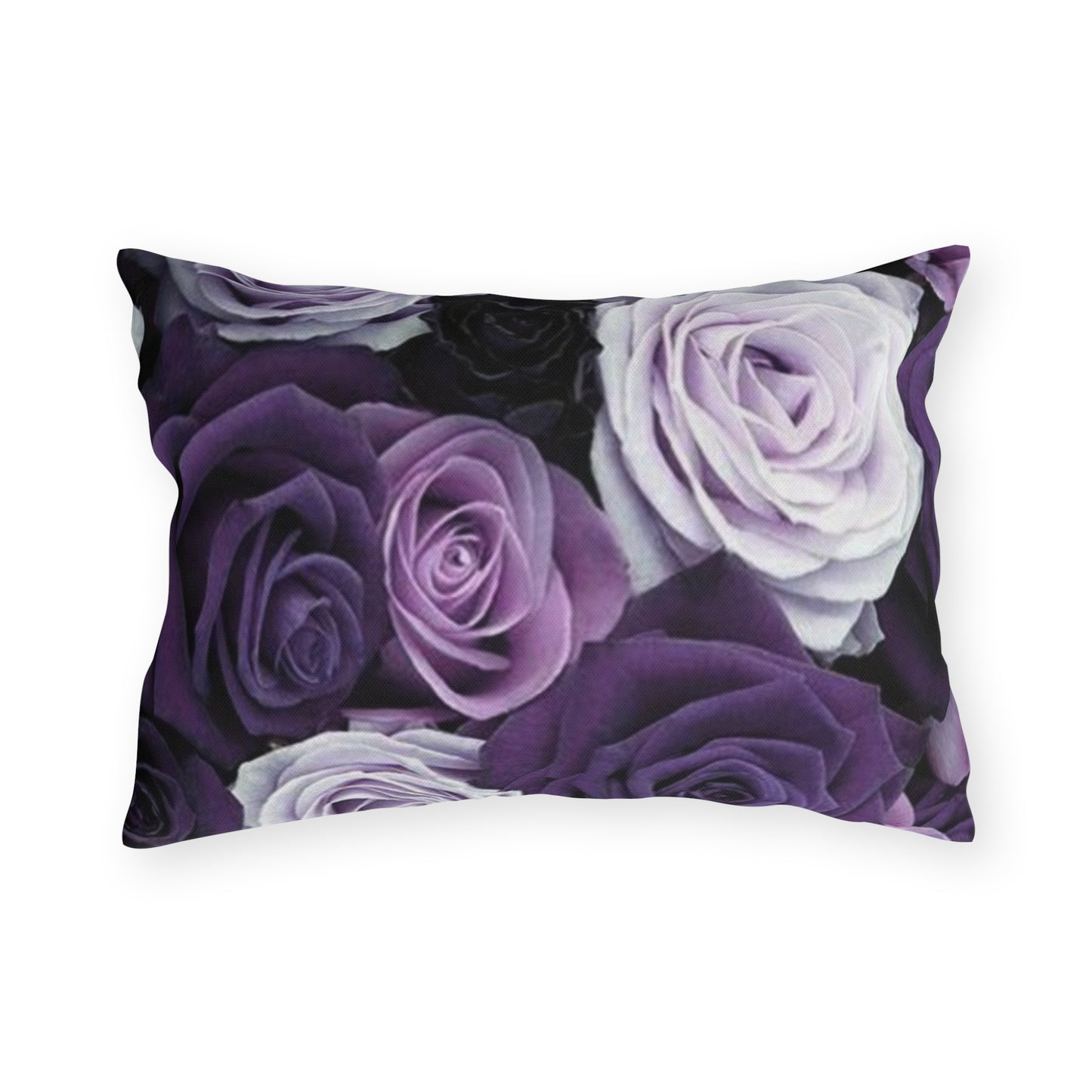 Purple Roses Outdoor Pillow