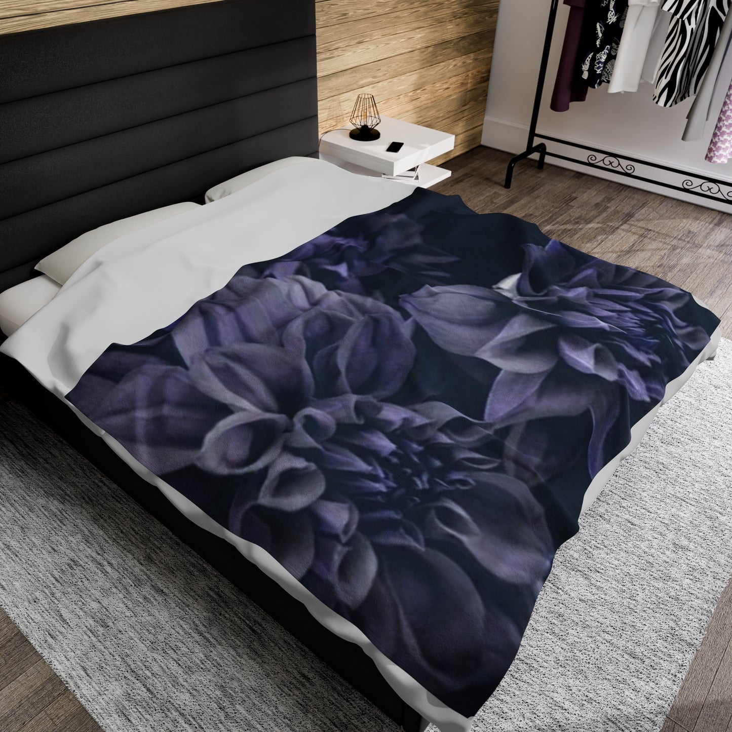 Blue Dahlia Blanket