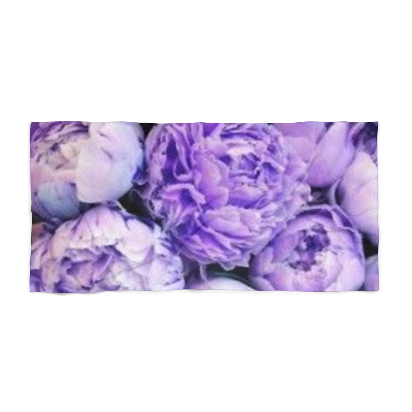 Floral Beach Soft Towel – Purple Peony