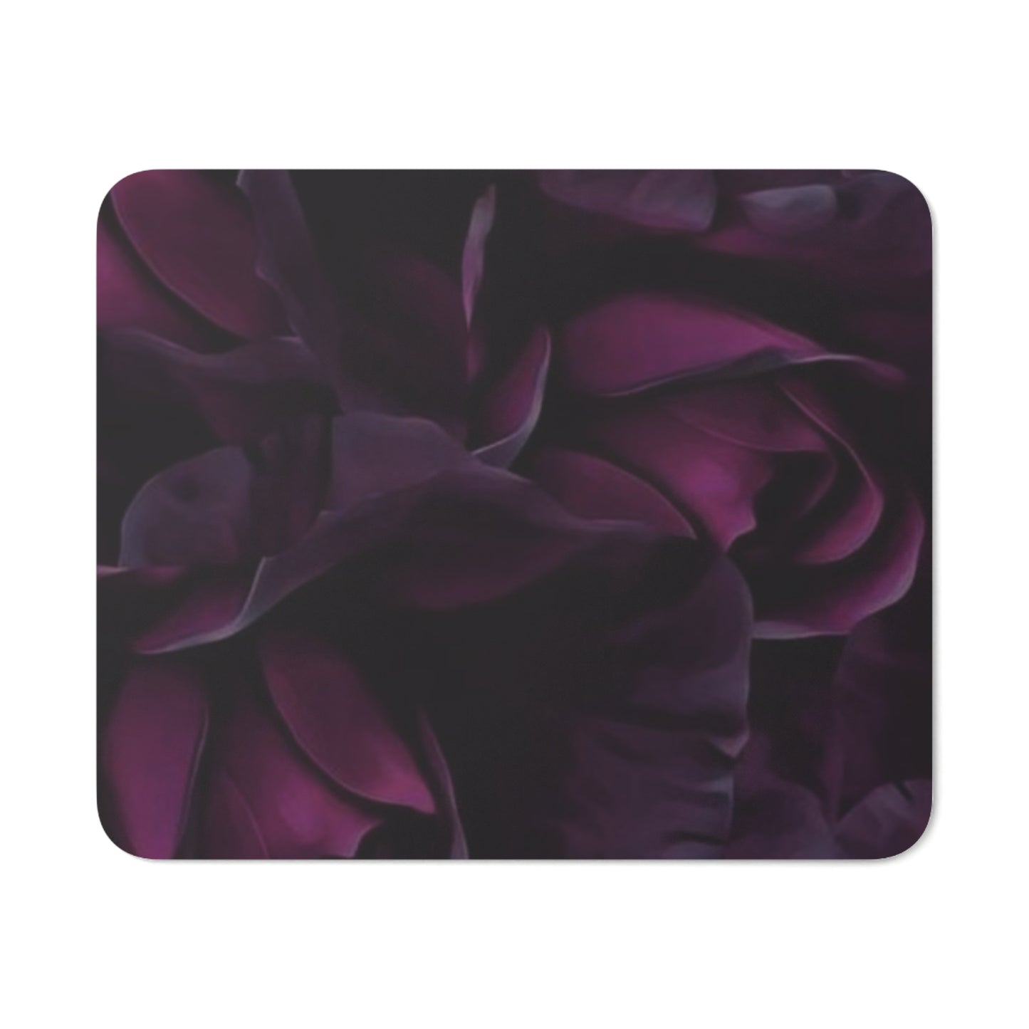 Dark Purple Floral Desk Mouse Pad