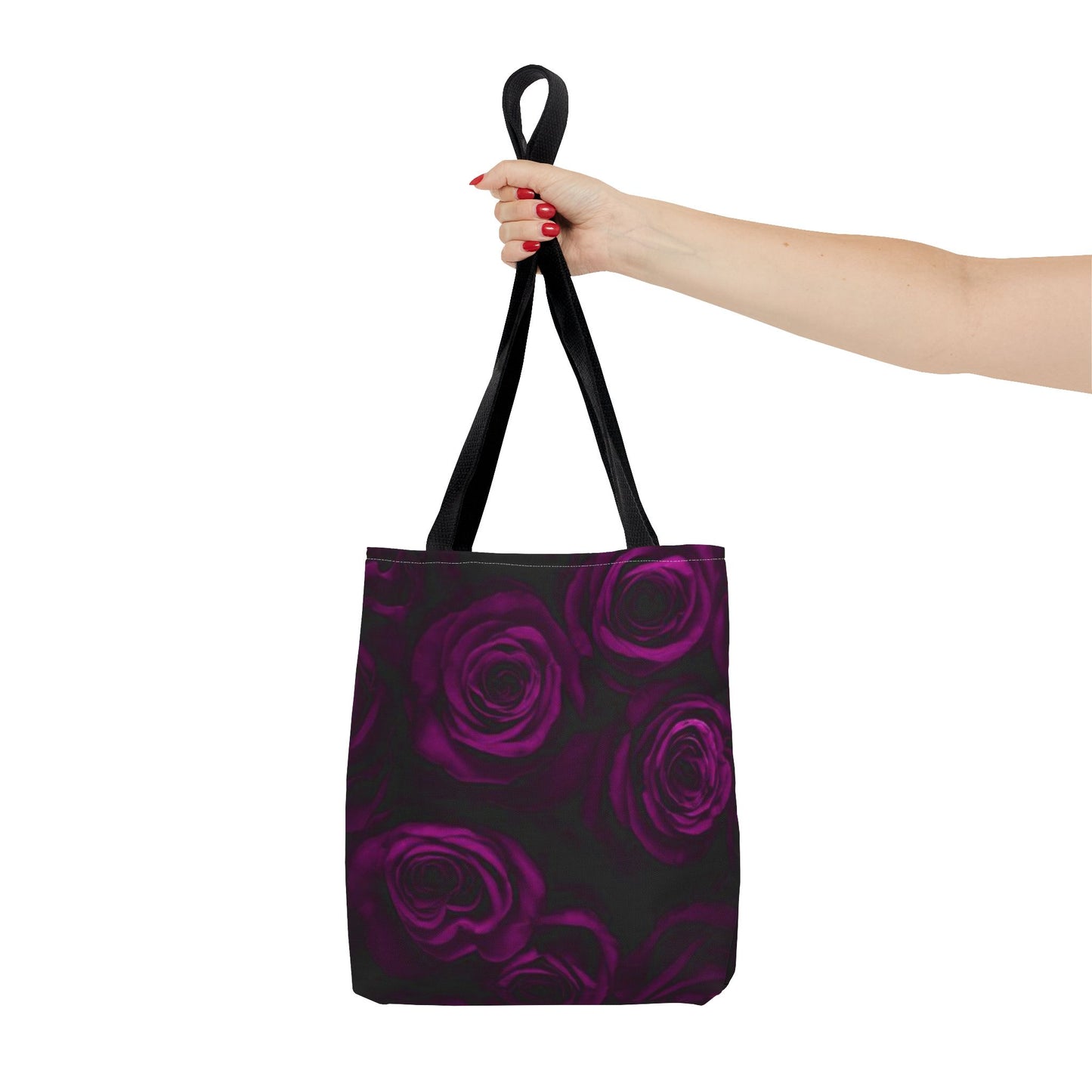 Dark Purple Roses Square Tote Bag